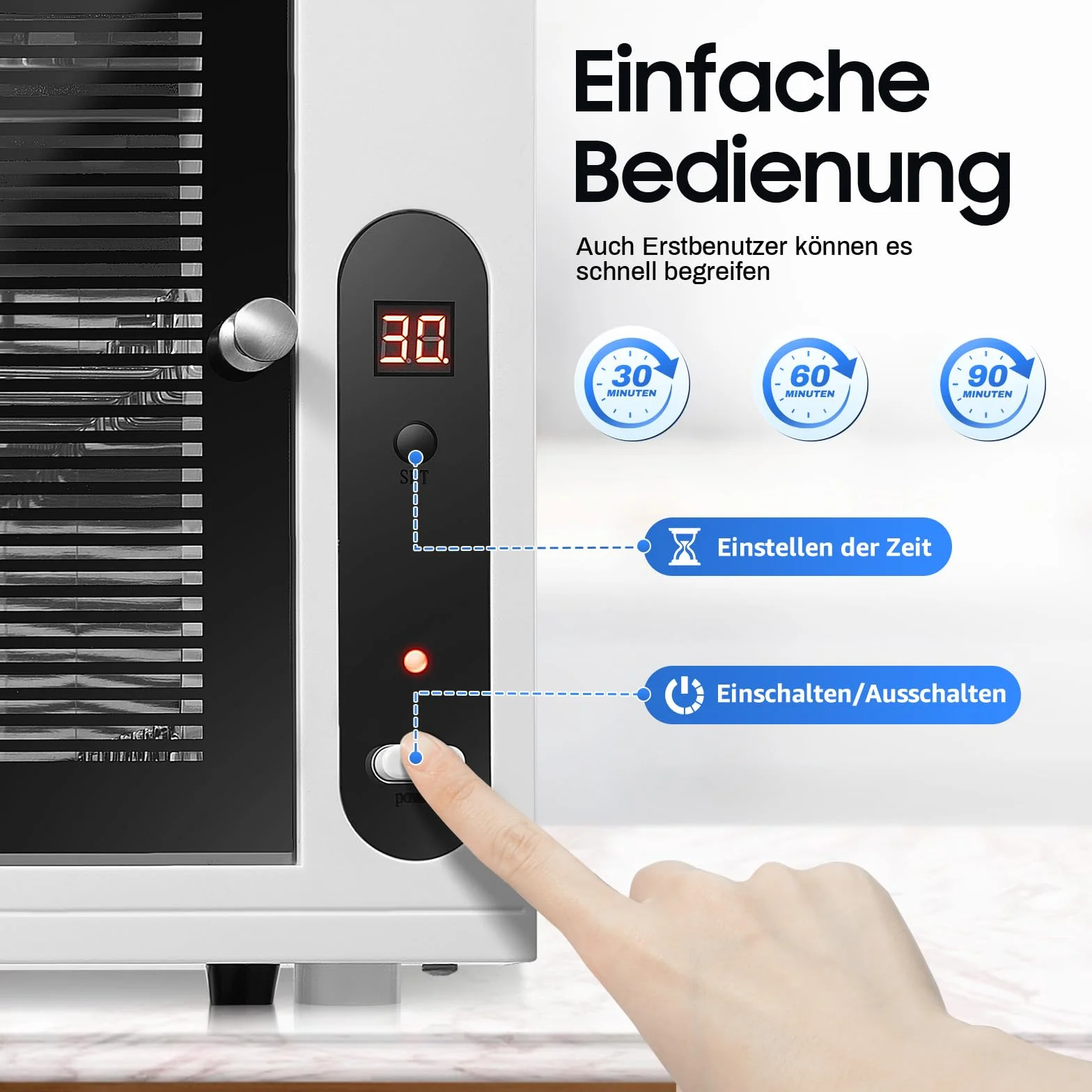 UV Desinfektionsschrank, LED UV-Sterilisator mit Timer 6w 10L Sterilisationsgerät Tool Sterilizer für Maniküre Dental Handtuch und Baby usw