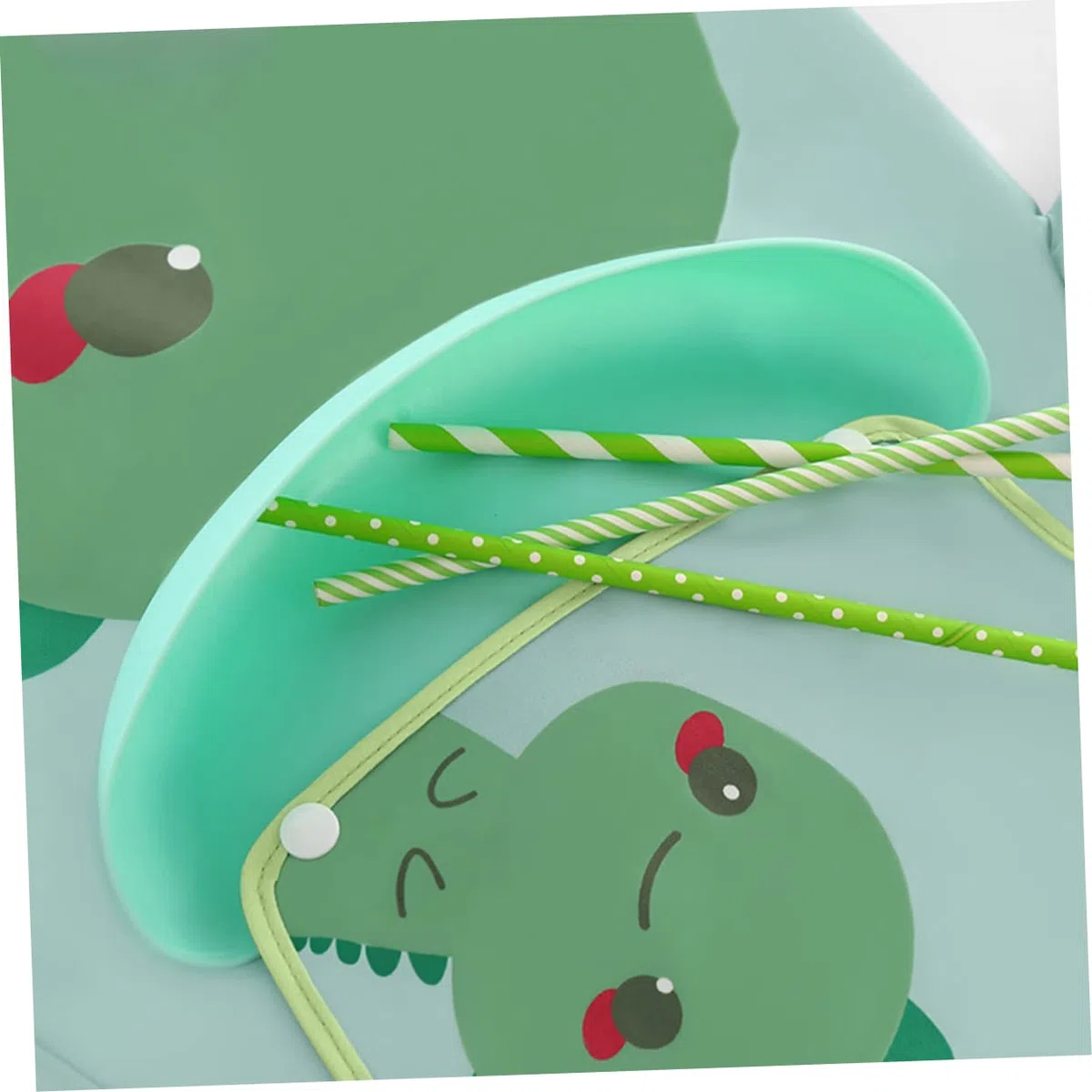Abaodam 3st Lätzchen Cartoon- -schürzen Produkte Strapazierfähiger Kittel Für Kleinkinder Mit Latz Säuglingskittel Zum Essen Kunstkittel Mit Langen Ärmeln Polyester Green