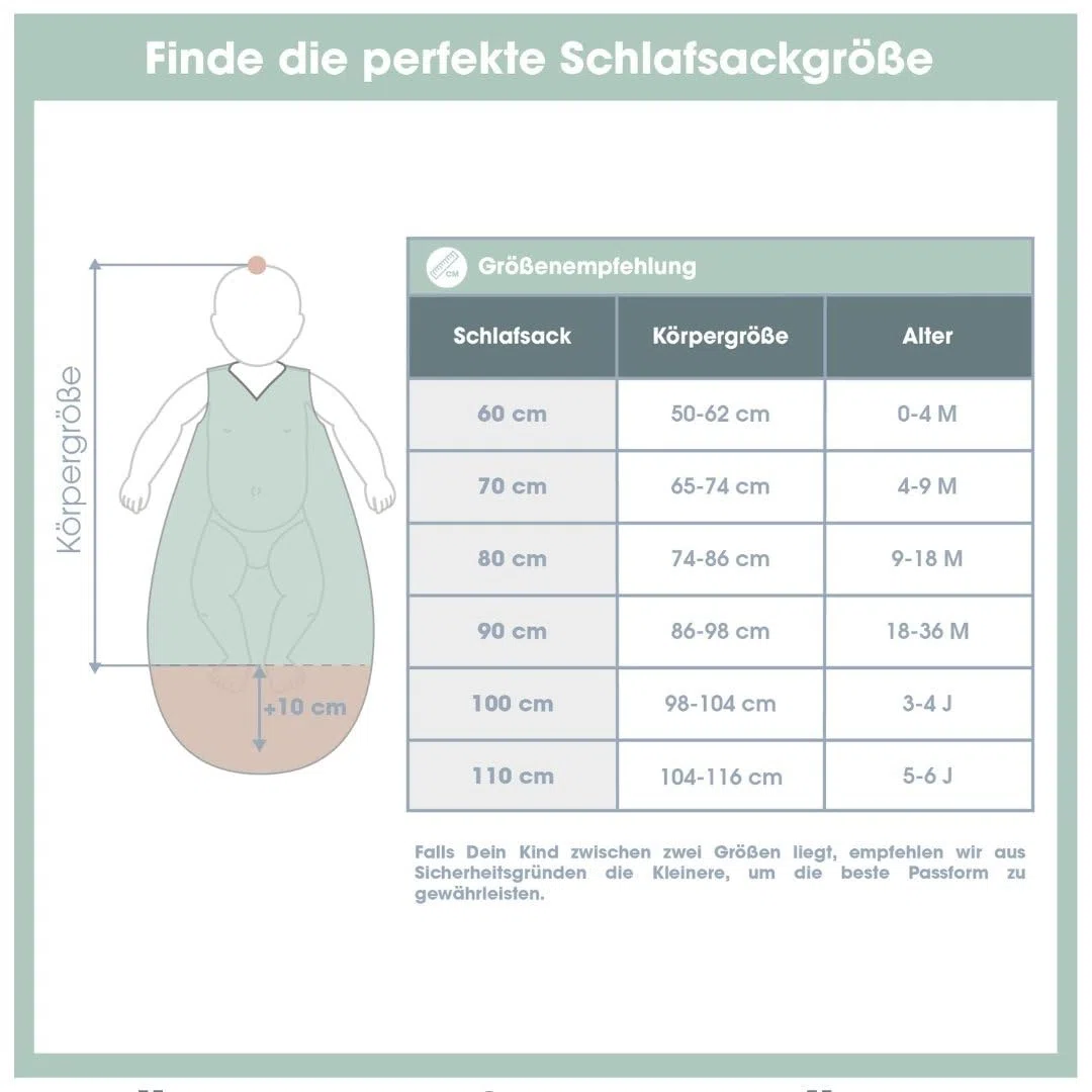emma & noah Baby Schlafsack 1.0 TOG, Ganzjahres Schlafsack für den Frühling, Sommer und Herbst, 100% Bio-Baumwolle, OEKO-TEX Zertifiziert, Strampelsack für Neugeborene (Essential Beige, 60 cm)
