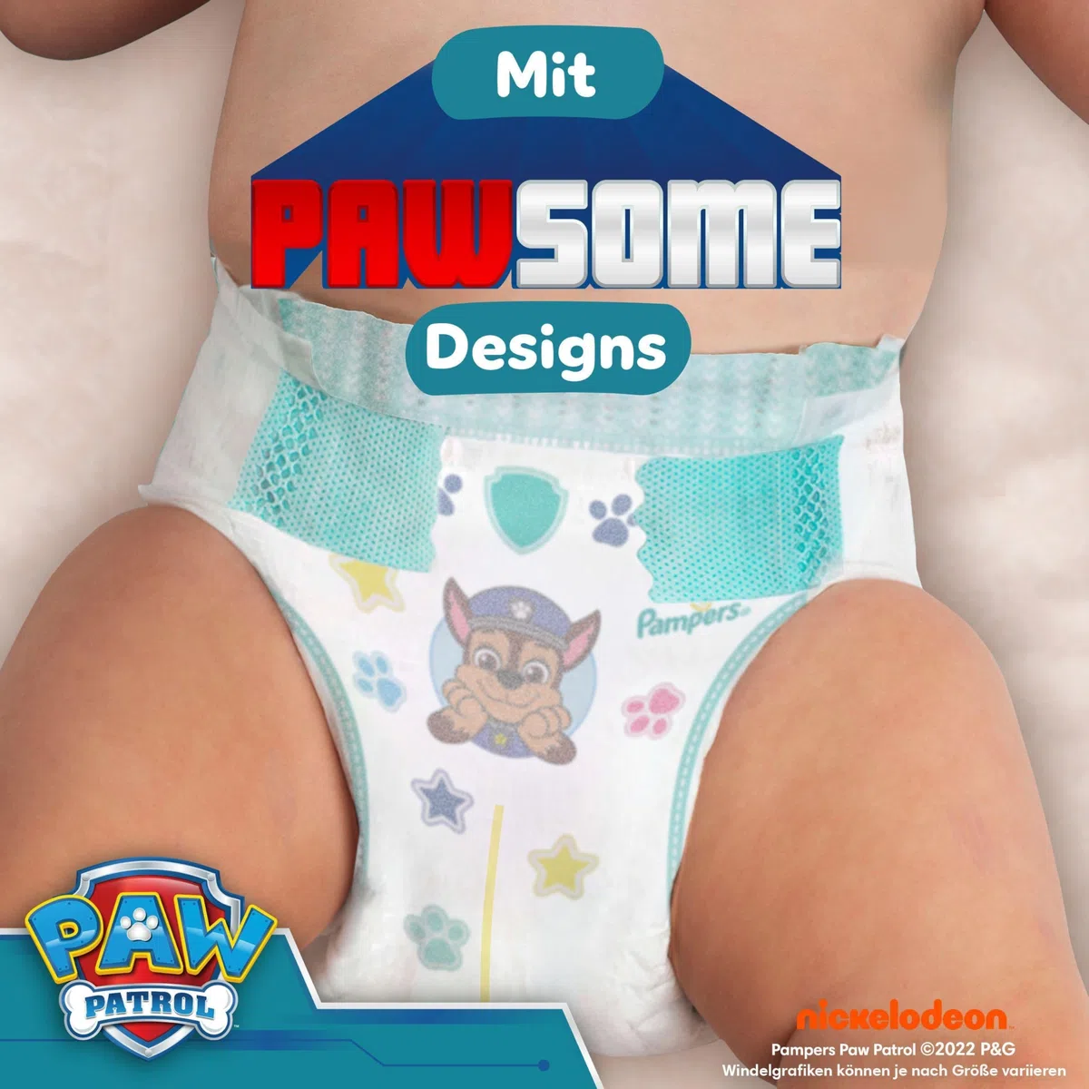 Pampers Baby-Dry Paw Patrol Edition Größe 6, 164 Windeln, 13kg-18kg, Bis zu 100% Auslaufsicher & Komfortable Nacht