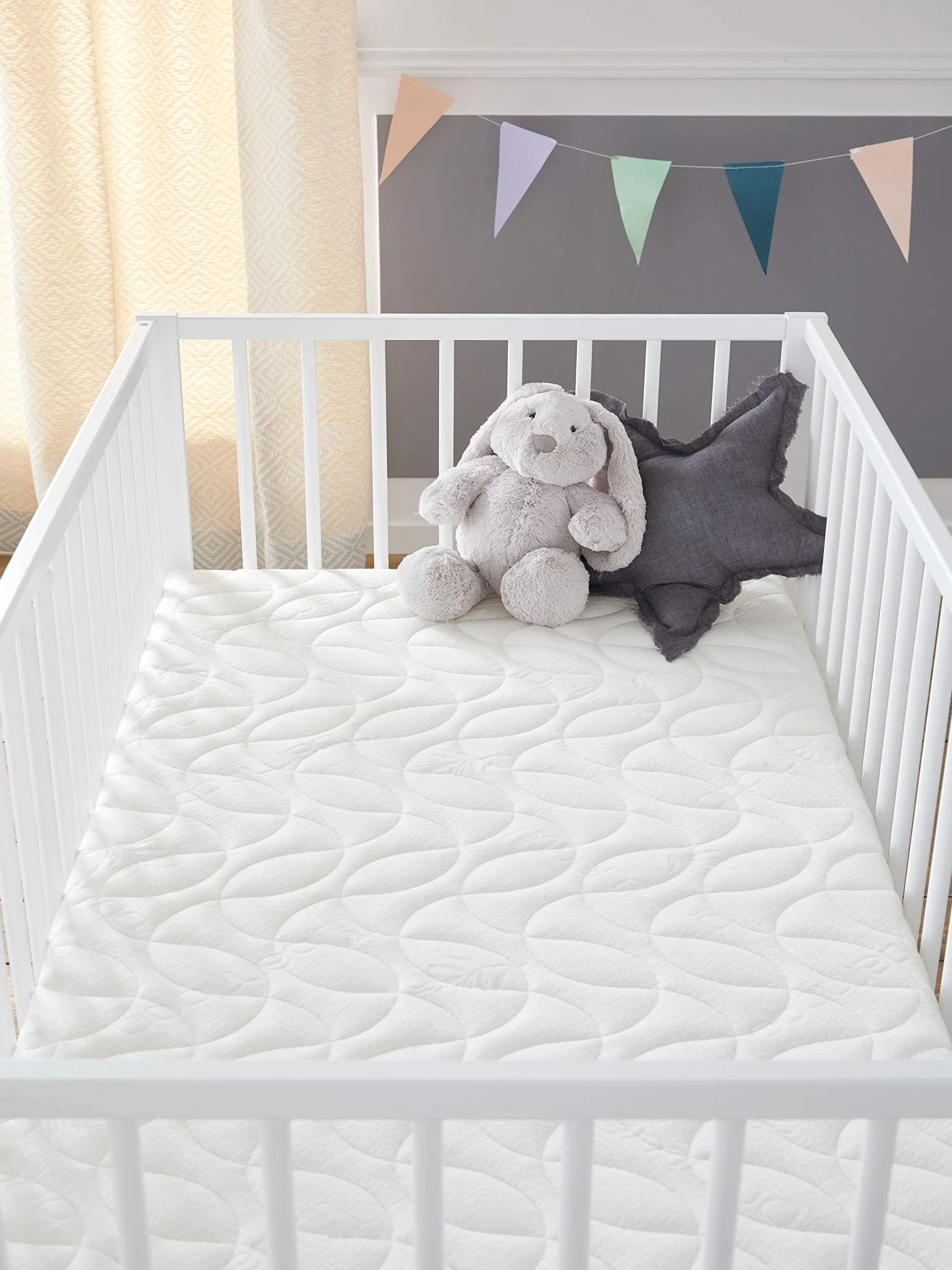 Babysom - Babymatratze Bambus | 70x140 cm | Kindermatratze | Naturfaser | Atmungsaktiv | Bezug abziehbar | Luftdurchlässiger Kaltschaum | Geprüft | Höhe 10cm