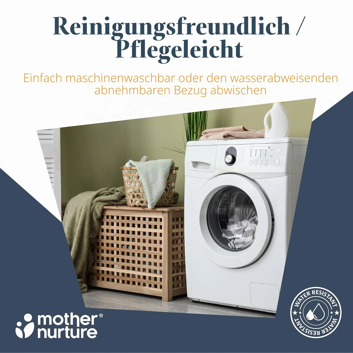 Mother Nurture Klassische Matratze für Reisebett aus Ökofaser, weiß, 95 x 65 x 7,5 cm