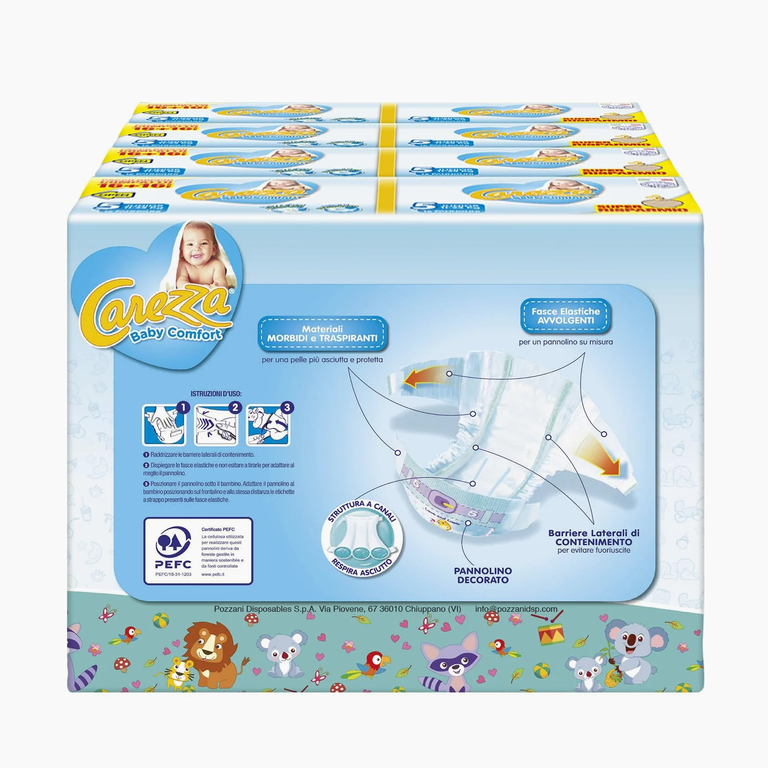 Carezza Baby Comfort Junior | Größe 5 (11-25 kg) | 160 Windeln