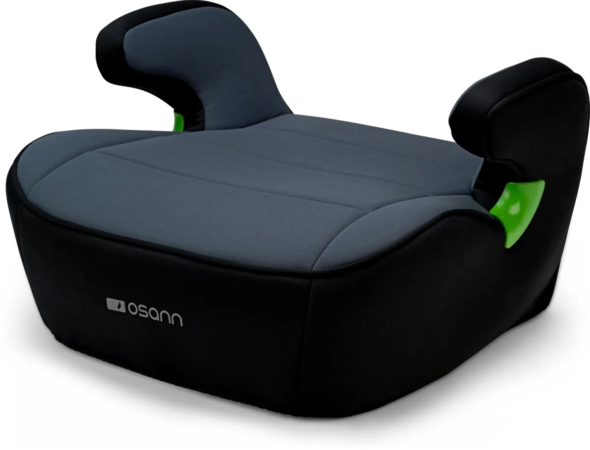 Osann Junior 2er Set Sitzerhöhung Auto Kinder ohne Isofix | • Sitzschale Kinder 126-150 cm ca. 15 - 36 kg, i-Size Sitzerhöhung ab 6 Jahre, extra weich, bequem & sicher – Nero