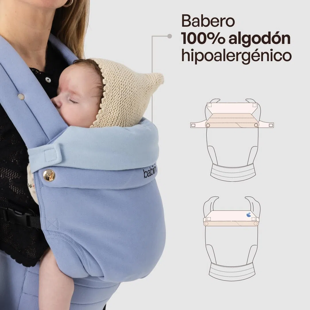 Babytrage Ergonomisch Unisex Baby von 3.2 bis 16 kg Atmungsaktiv Baumwoll Lätzchen Waschbar Gepolstert Verstellbar Mehrere Tragepositionen für jedes Wetter Hypoallergen