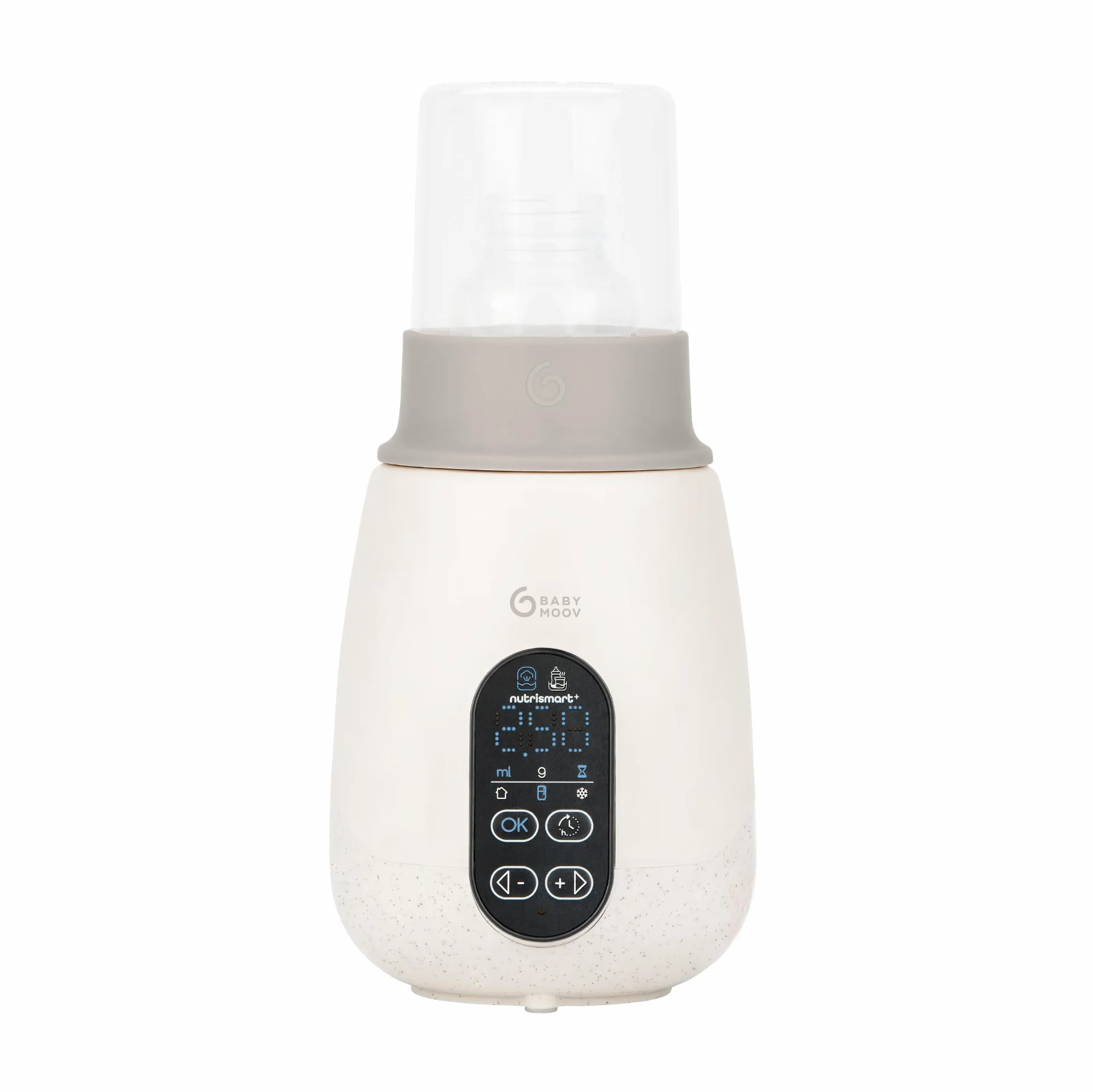 Babymoov Flaschenwärmer Baby NutriSmart+ - Tragbar, Programmierbar, für Zuhause & im Auto mit Adapter, Warmhaltefunktion für 1 Stunde, Sterilisator, ideal für Muttermilch, Babynahrung & Fläschen