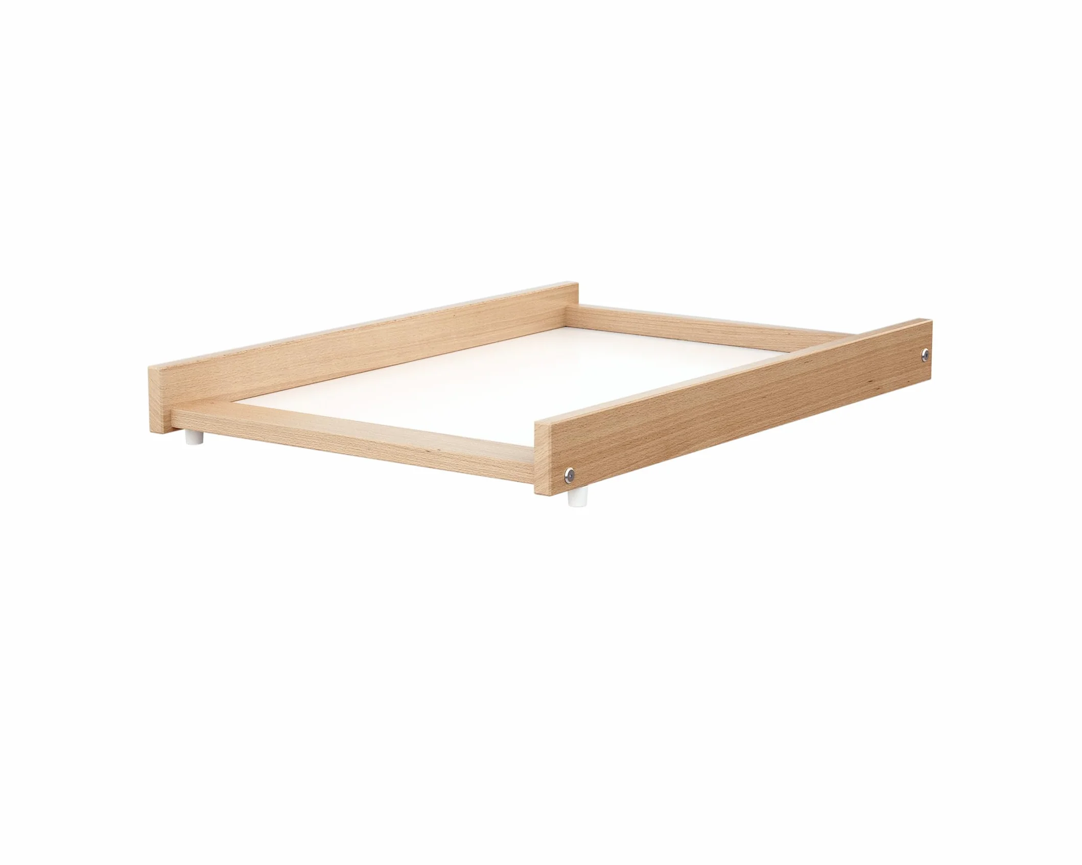 WEBABY - Wickelplan für Babybett MONA Holz Buche Lackiert | Wickeltisch für Babybett 60x120cm | Sichere Installation | Leicht | Praktisch