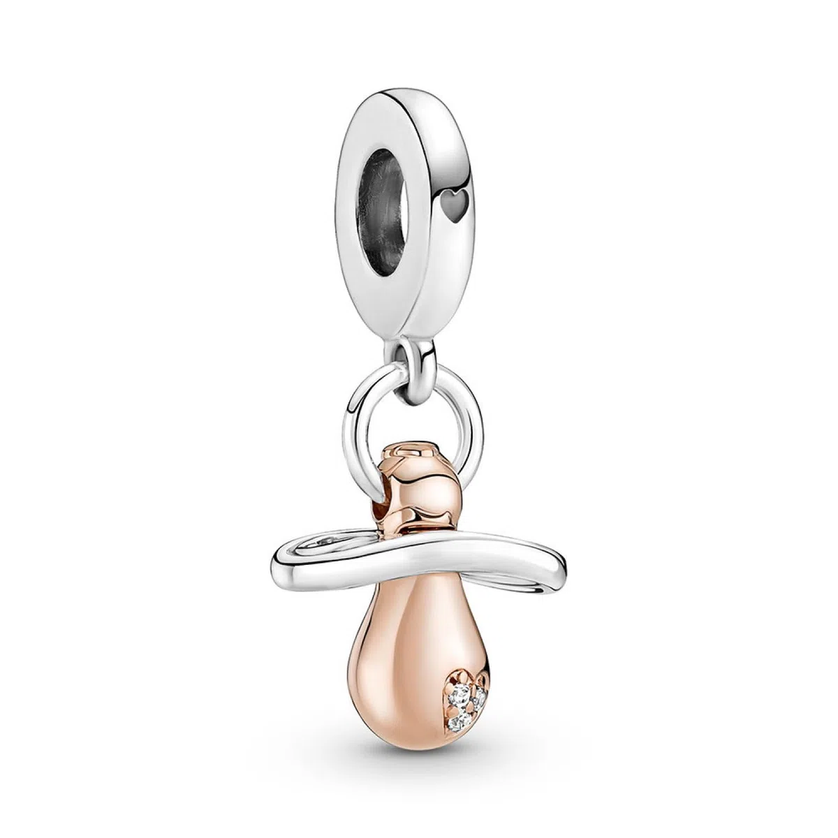 PANDORA Charm "Schnuller Kind" Silber rosévergoldet 781490C01