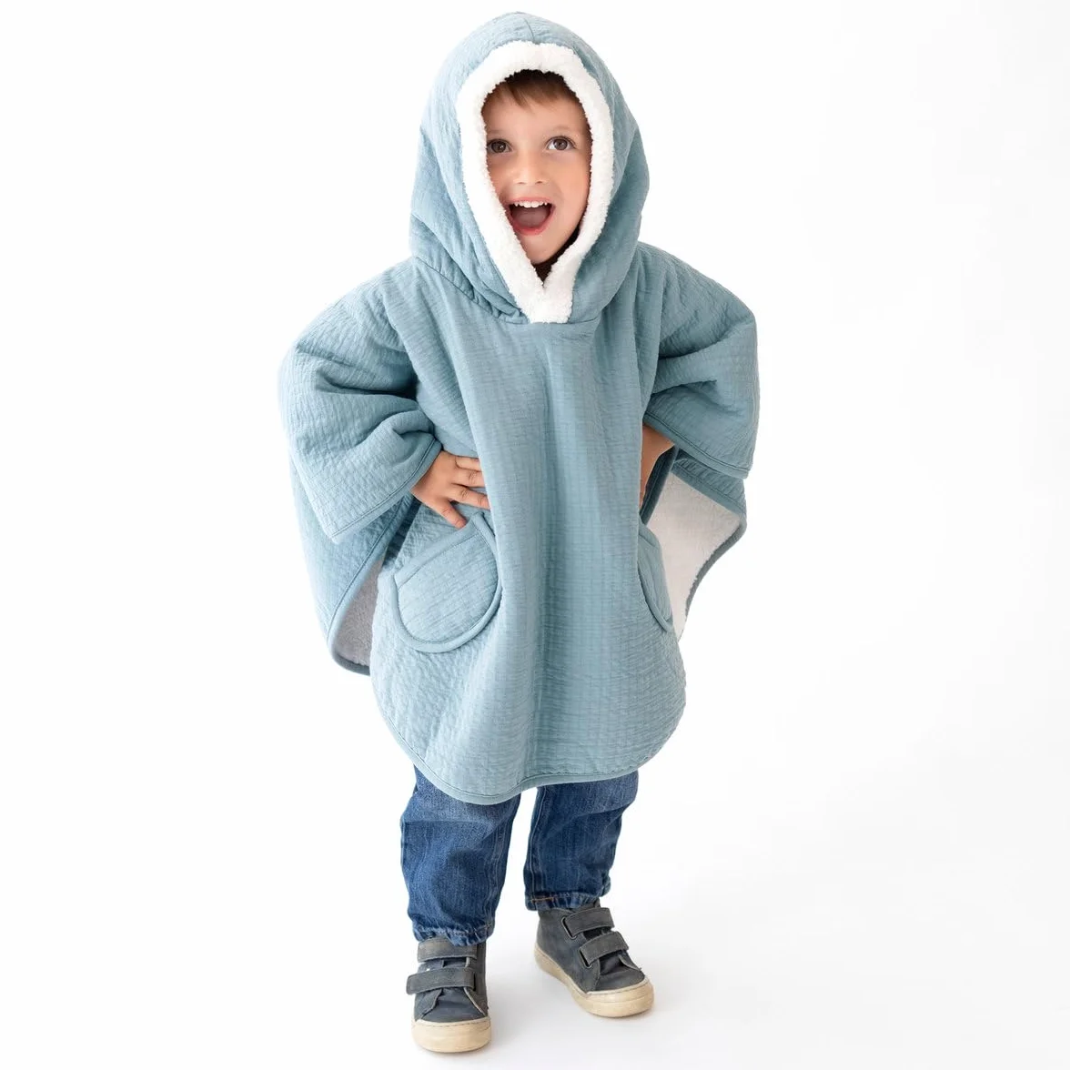 BEMINI Reiseponcho Pady tetra jersey + teddy Wonder