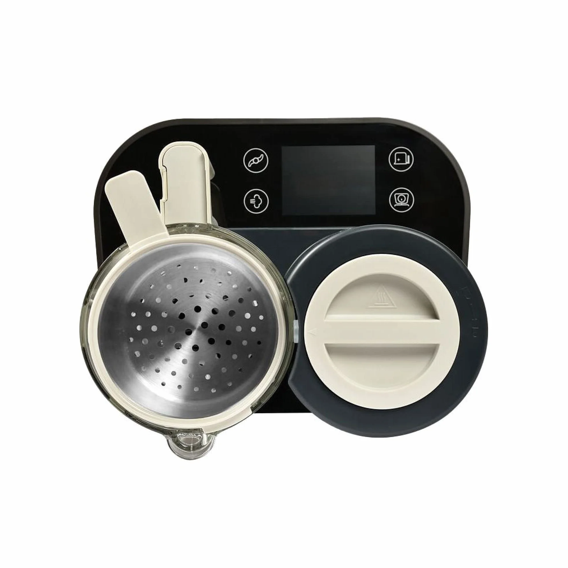BÉABA Babycook Smart Babynahrungszubereiter 2.25L Edelstahlkorb Glasschüssel Dampfgaren Touchscreen App Anthrazit