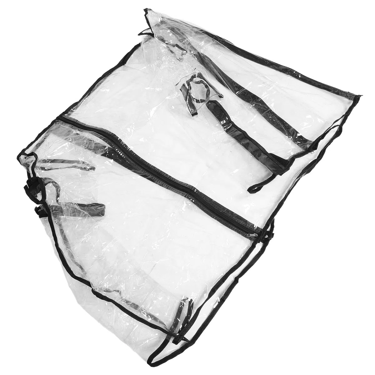 Transparente PVC Wagenabdeckung Faltbar und Verschleißfest | Gartenwagen und Bollerwagen, Geeignet für Picknick und Camping, Klare Hülle mit Wetterfester Ausführung