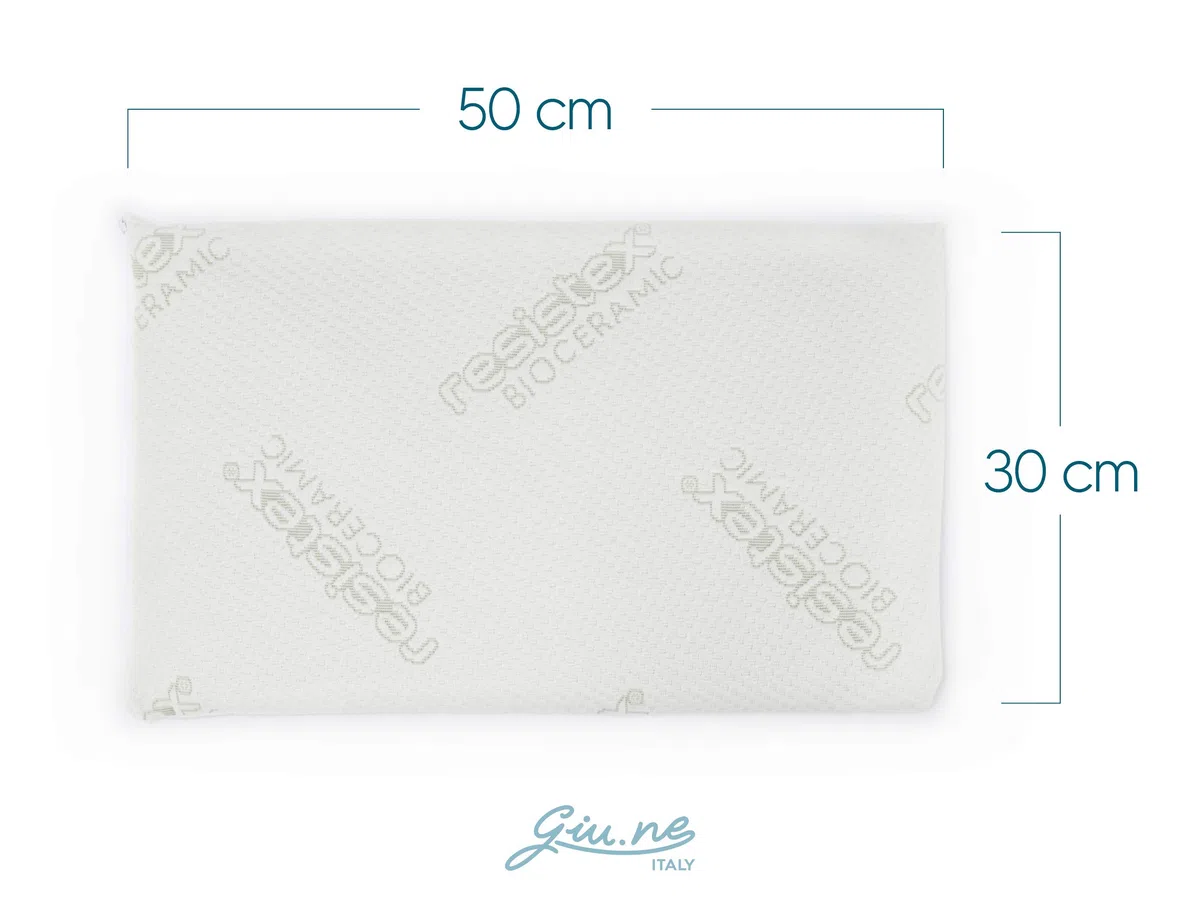 Kissen für Baby Neu Generation Memory Foam 100% waschbar Anti-Erstickungsgefahr, Sicherheit für Wiege und hypoallergene Bettfarbe - Weiß, Größe - 50 x 30 x 4,0 cm