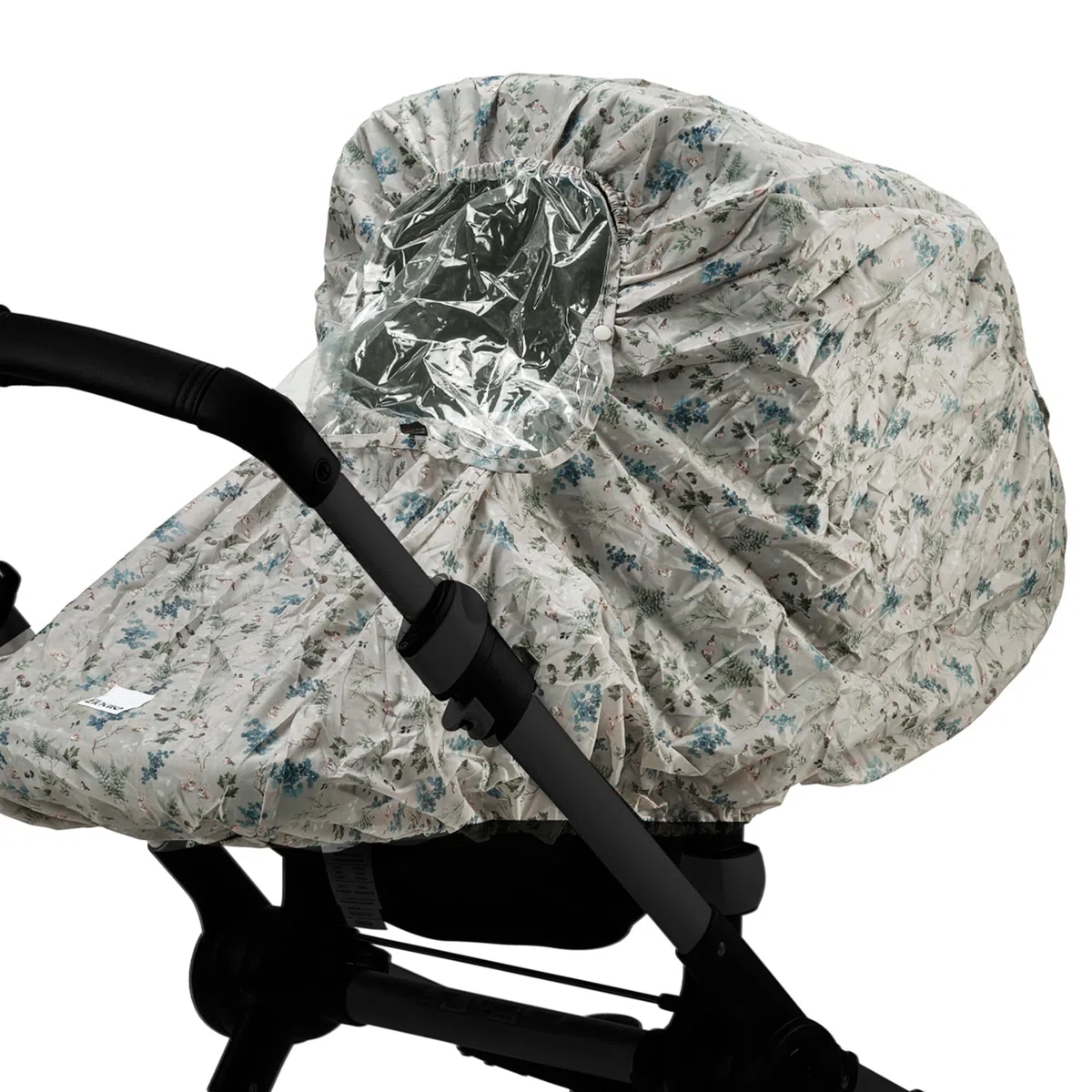Elodie Details Regenschutz Kinderwagen Universal – Windschutz mit Sturmfenster, Sichtfenster, Aufbewahrungstasche, Luftzirkulation, schadstofffrei, kompakt, Buggy 100x105 cm, Fairytale Forest
