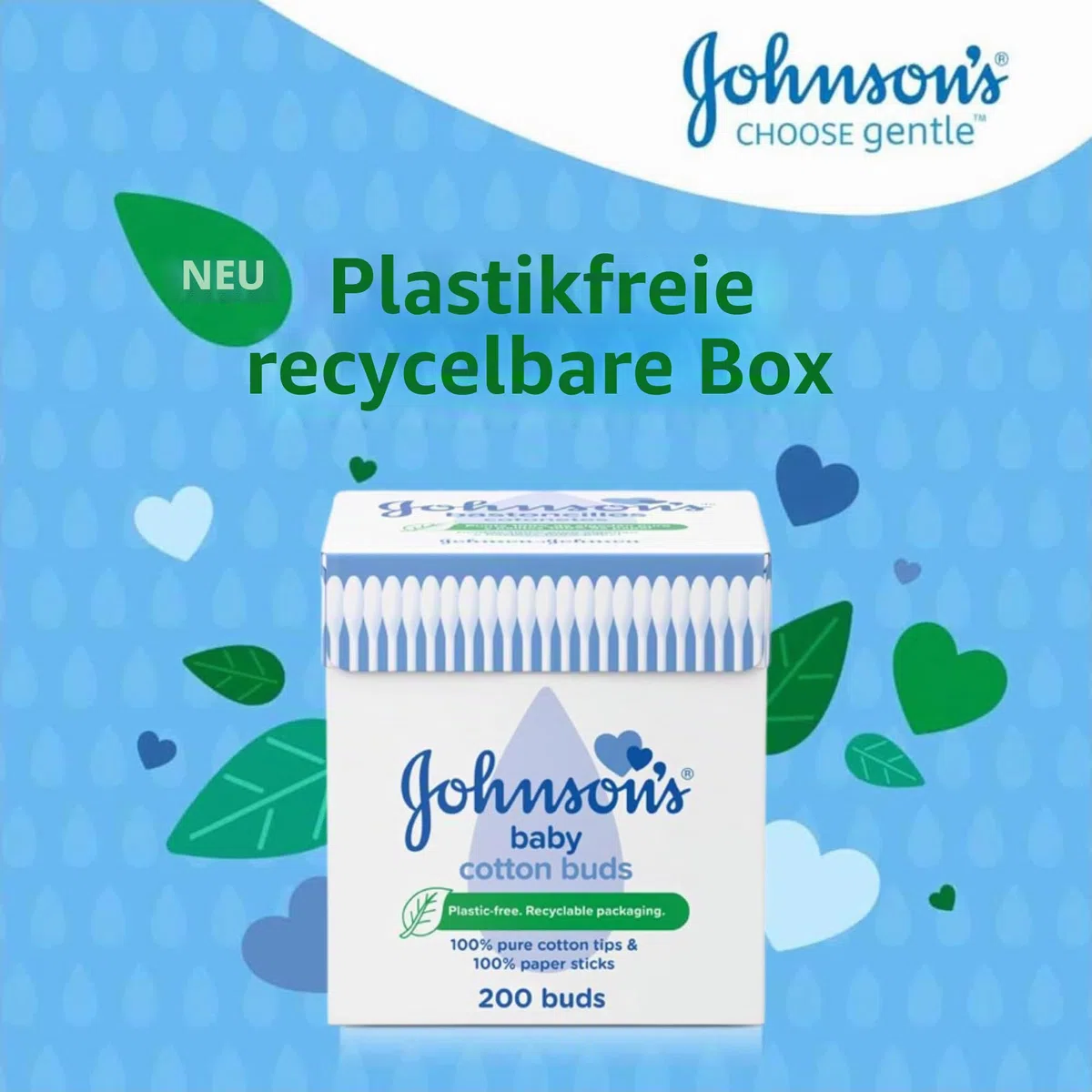 Johnson's Baby Bath Time Bundle & Baby Cotton Buds 200: Sanfte tägliche Pflege Babyshampoo, Babyöl, Babylotion, Babypuder & Babybadewanne Set Komplette Pflege für die zarte Haut Ihres Kleinen