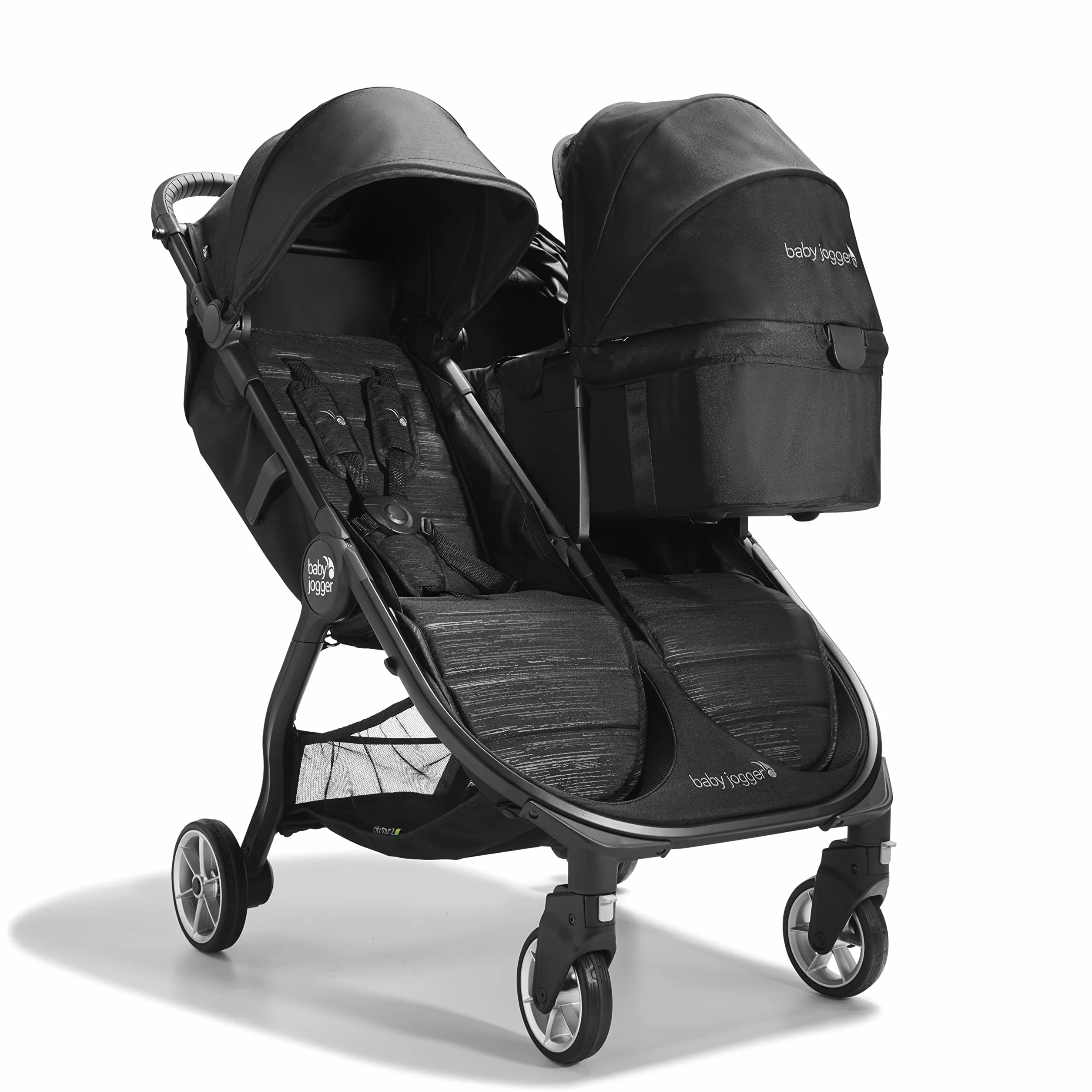 Baby Jogger Faltbare leichte Babywanne für City Tour 2 Doppel-Kinderwagen Opulent Black
