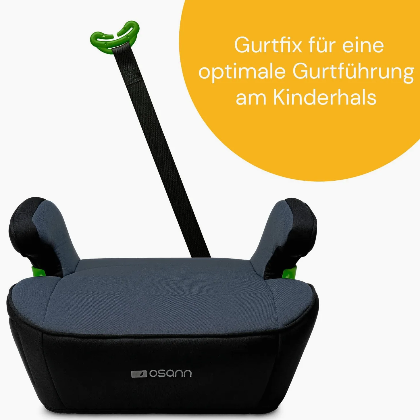 Osann Junior Isofix Gurtfix i-Size Sitzerhöhung mit Isofix Auto Kinder 126-150 cm Nero