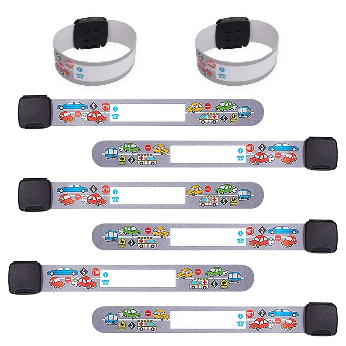 Notfallarmband Kinder SOS Armband Telefonnummer Pack of 6 Waterproof Anti-Lost Adjustable Safety Bracelets