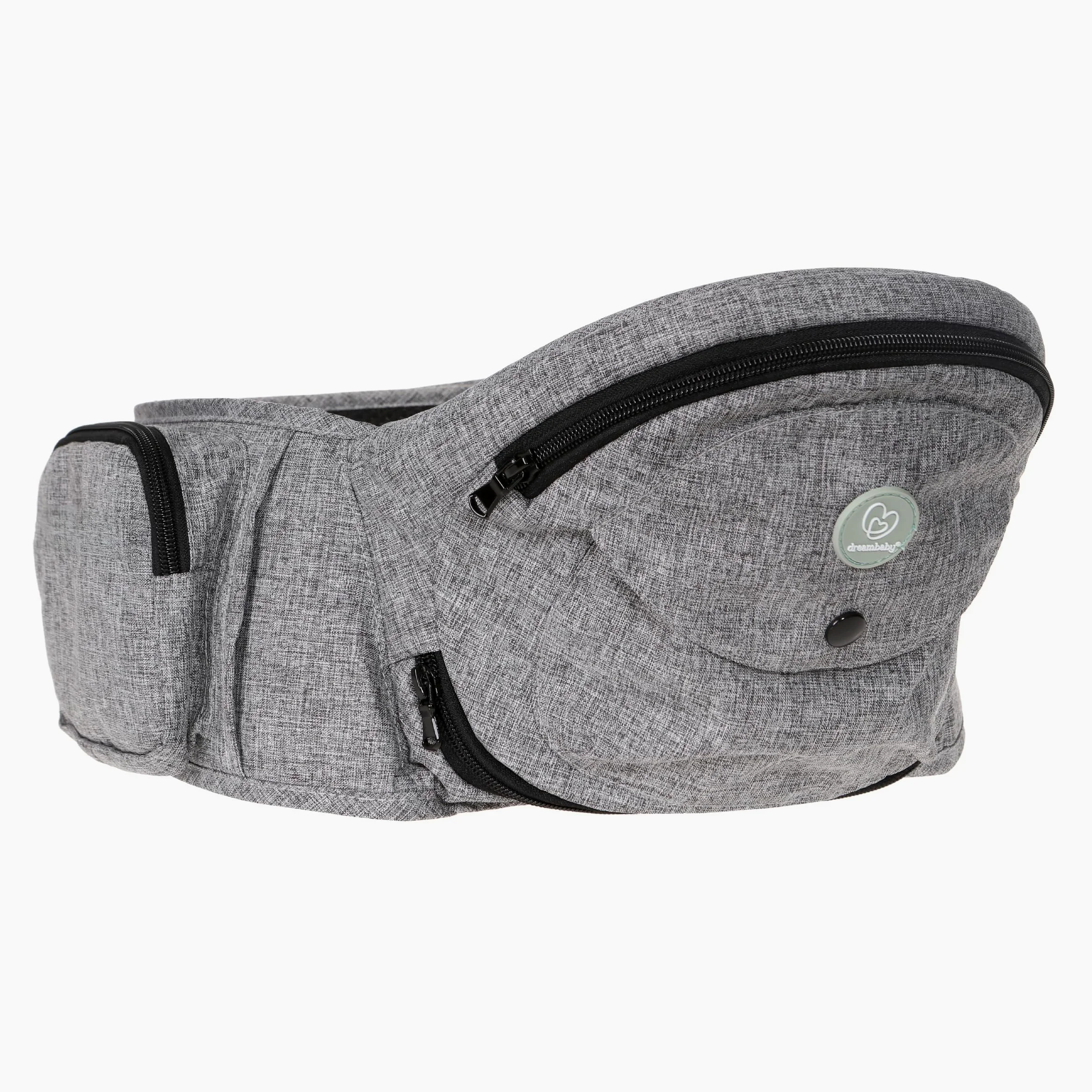 Dreambaby Up & Go Hüftsitz-Tragetasche, leichte Babyhalterung mit Aufbewahrungstaschen, ergonomische Kleinkind-Hüftstütze, verstellbarer Bund, geeignet für Kinder von 3,5-18 kg