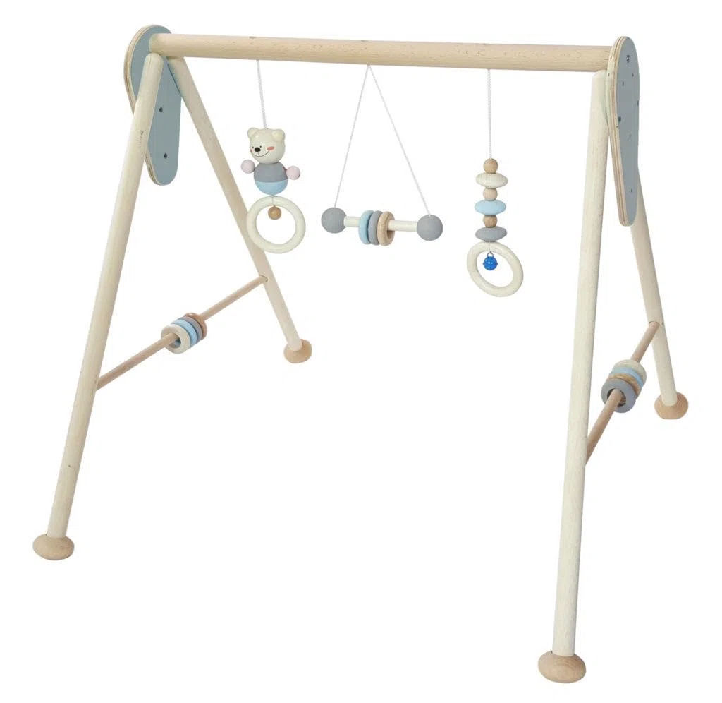 Spielbogen natur blau