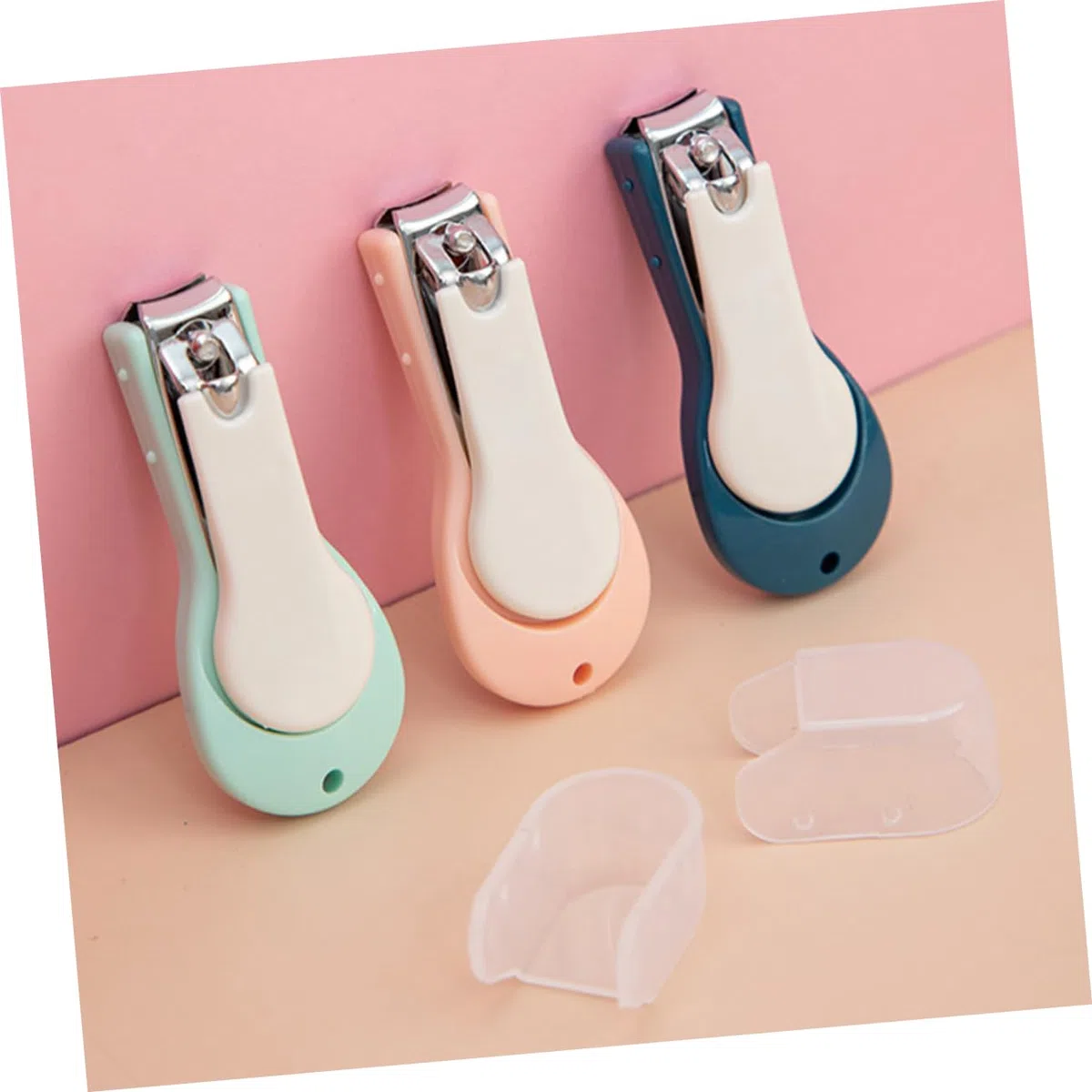 VANZACK 15 Stck. Teiliges Nagelknipser mit Silikonhülle Sicherer Nageltrimmer für Neugeborene und Kleinkinder Ergonomisch Gebogen Leicht Kompakt zur Präzisen Fingernagelpflege und