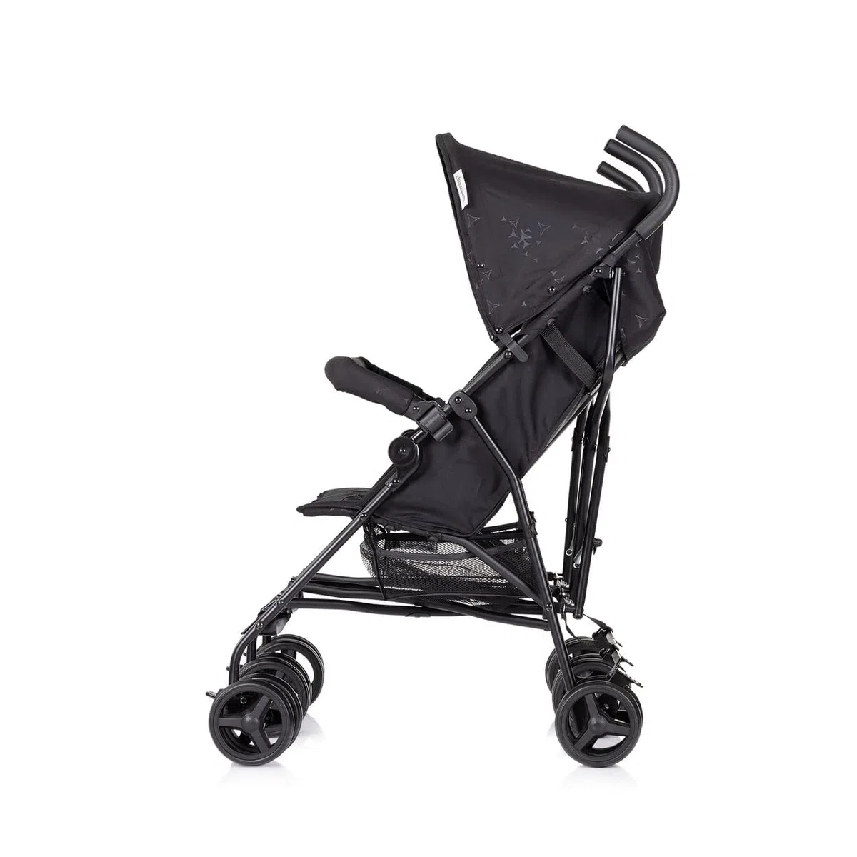 Chipolino Zwillingskinderwagen Double Point klappbar Korb Sonnendach Frontbügel schwarz