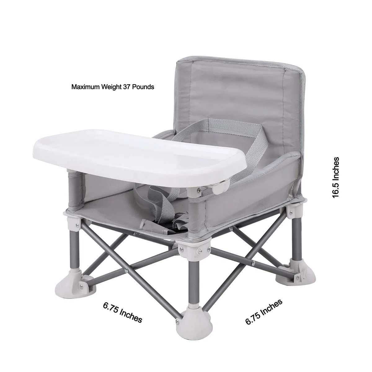 PandaEar Babystuhl Sitzerhöhung Tragbarer Klappbarer Booster Hochstuhl mit Riemen für Innen Außen Camping Strand
