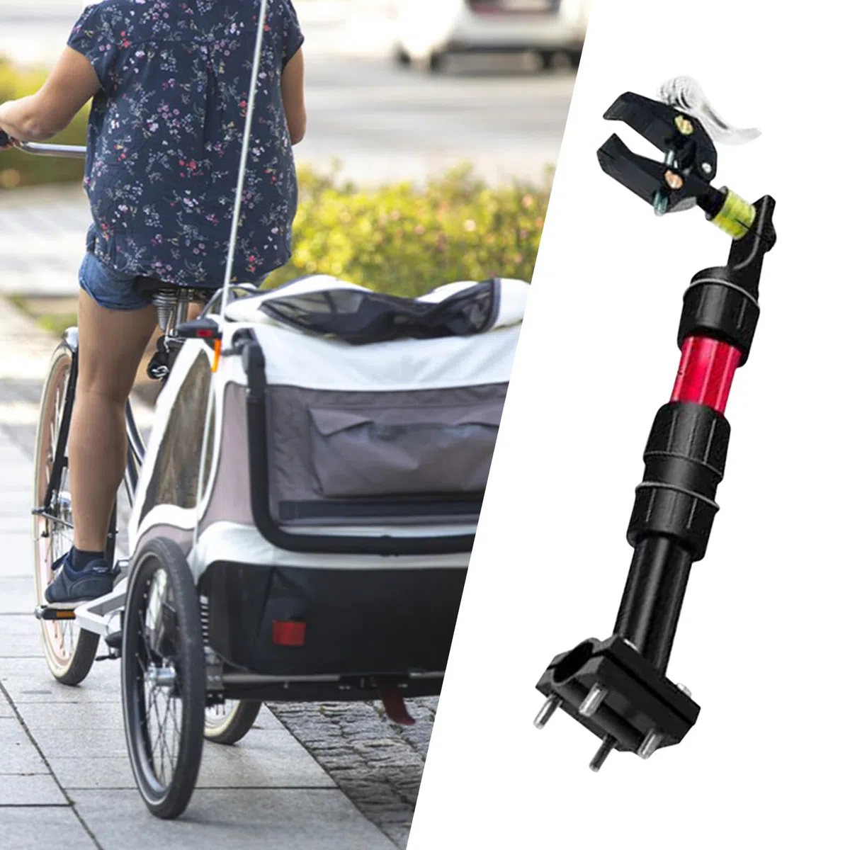 Fahrradanhängerkupplung robust wetterfest hohe Tragfähigkeit | Tretroller Kupplung für Camping, Sport, Einkaufen, Pendeln, Outdoor-Trips, Reisen, Wandern, Angeln, Picknicks und Camping