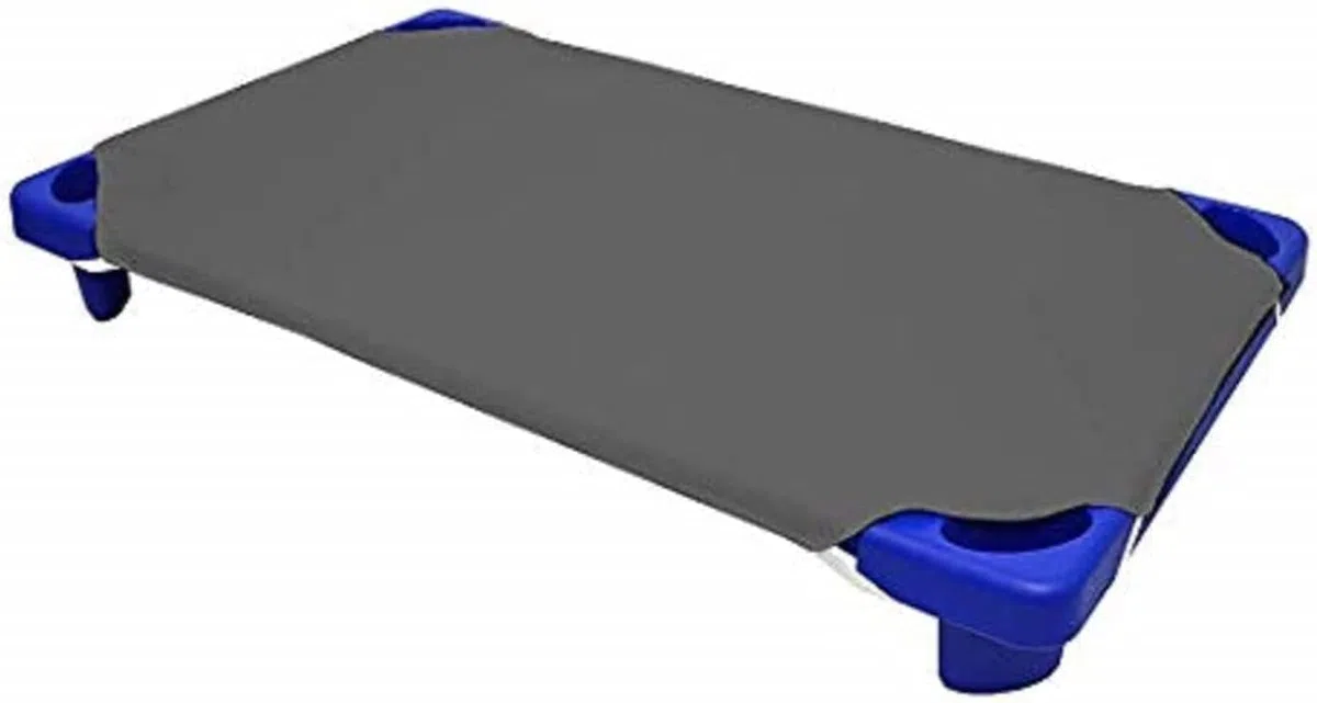 Spannbettlaken für Kleinkinderbett, Vorschule, Mattegröße 4, elastische Schlaufen, 100 % Baumwolle, weiche Babypflege-Bettlaken, 12 Stück, dunkelgrau (58 cm B x 119 cm L)