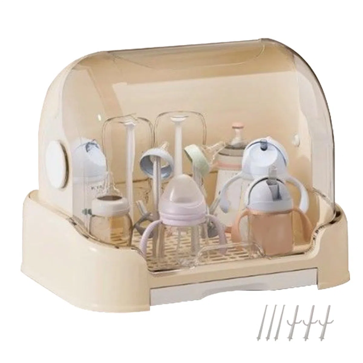Babyflaschen-Organizer Staubdicht Abnehmbar Tragbar Schnuller Beißring | Kinder Milchflasche Trockenständer Organizer Geschirr Besteck für tägliche Fütterung Kinderbetreuung
