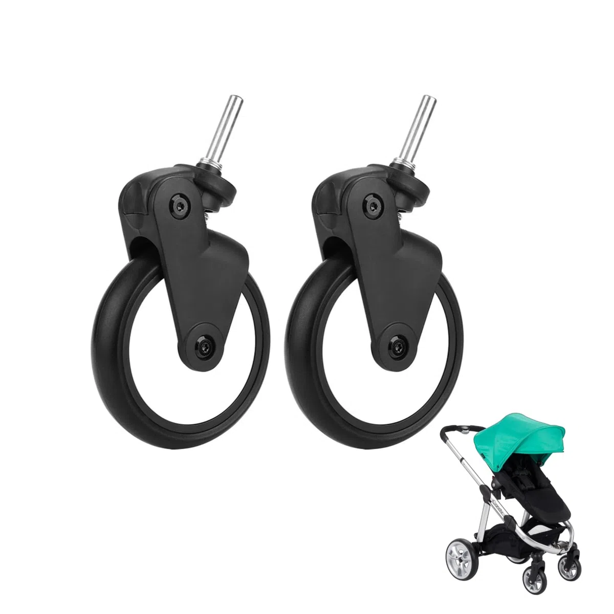 Kinderwagen, Praktische Kinderwagen Kinderwagen Gummi 360-Grad drehbare Vorder für Yoyo/Yoya/Kiddopotamus