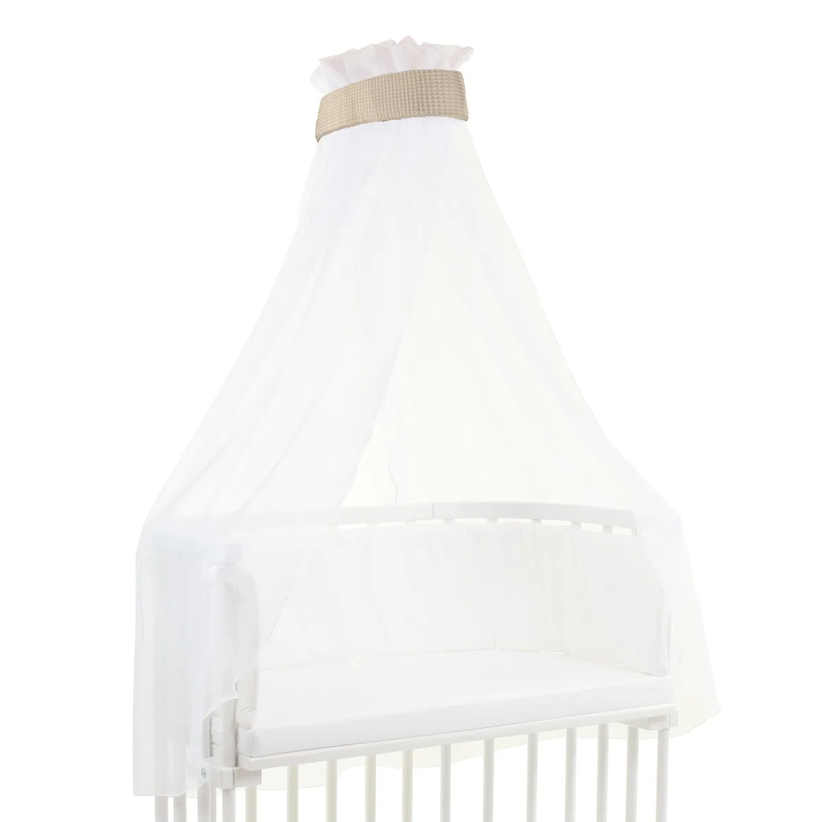 babybay Himmel Waffelpiqué mit Band passend für alle Modelle bis 96 cm Länge, Sand