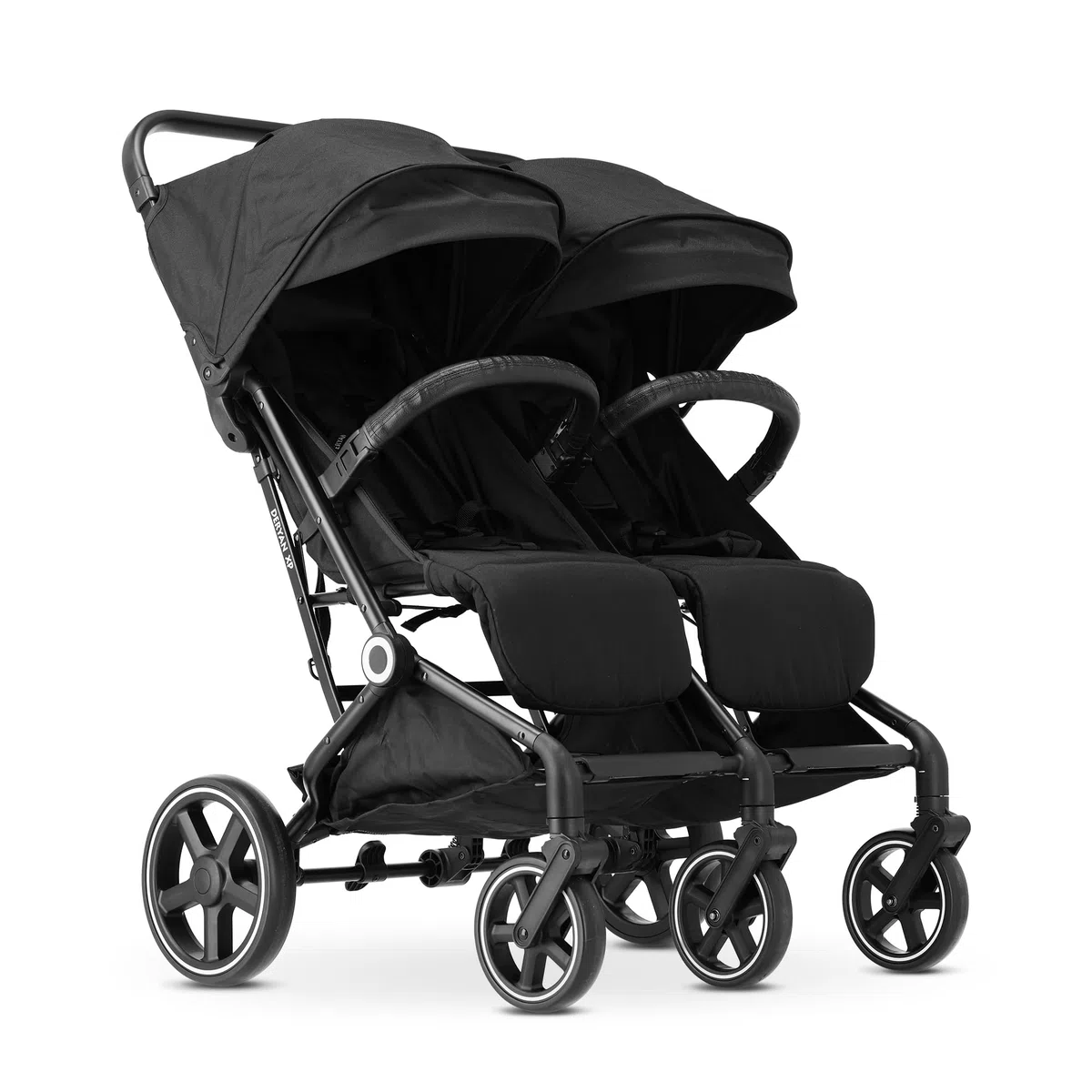 Deryan XP X2 Kinderwagen Buggy 2 in 1 - Kompakt & Faltbar - Schwarz - bis 22kg - Geburt bis 4 Jahre