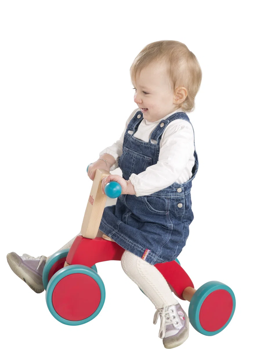 roba Holz Rutscher, Kinderfahrzeug aus Holz, Kleinkind Laufrad/Sitzroller ab 1 Jahr