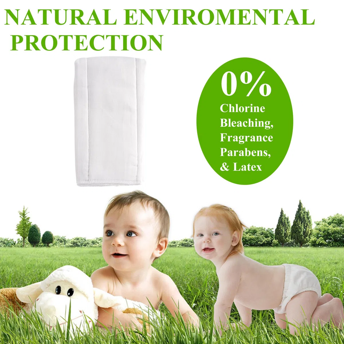 6-lagige vorgefaltete Stoffwindeln, Spucktuch, 100 % Baumwolle, Weiß, Fasoar dick, waschbar, saugfähig, für Babys und Kleinkinder, vielseitig verwendbar (10-35 lbs) 5/6/10/12 Count