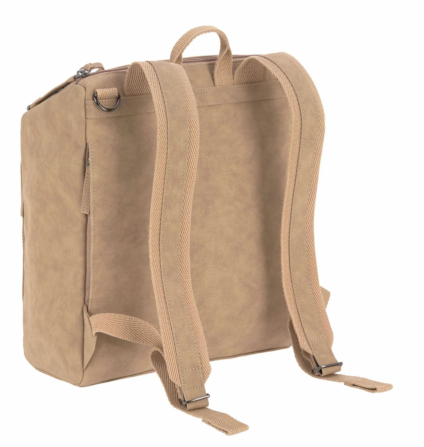 LÄSSIG Baby Wickelrucksack Wickeltasche veganes Leder Tender Backpack camel 1 Stück