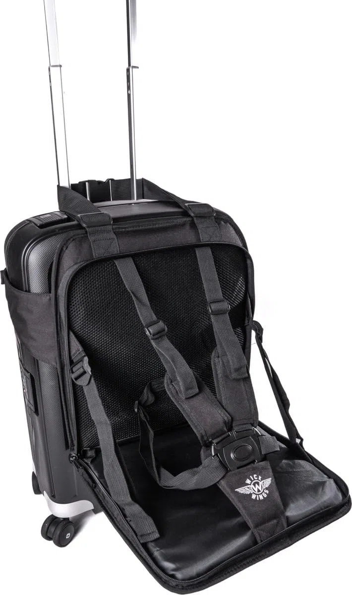Wick Sit - Koffersitz - Koffersitz - Trolley Sitz - 9 Monate bis 4 Jahre - Bagrider - Skyrider - Kinderkoffer - Kindersitz, blacks, Trolley Beweis