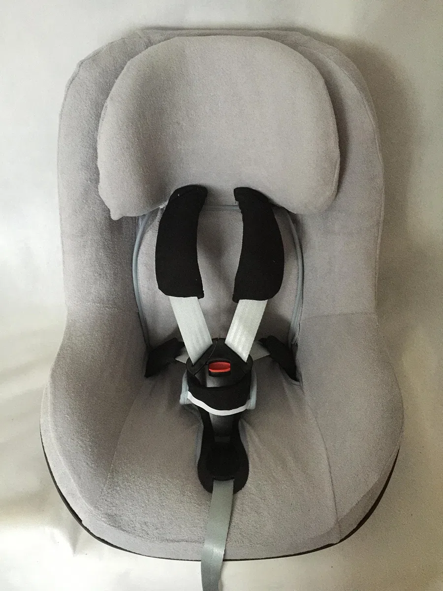 EKO Sommerbezug Schonbezug Frottee 100% Baumwolle passend für Maxi-Cosi Pearl, Pearl Pro, 2wayPearl hellgrau