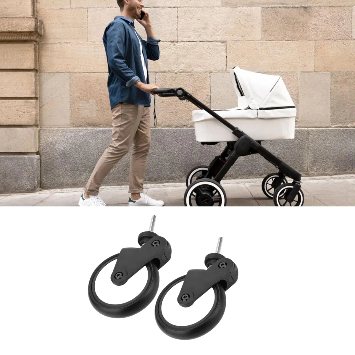 Kinderwagen, Praktische Kinderwagen Kinderwagen Gummi 360-Grad drehbare Vorder für Yoyo/Yoya/Kiddopotamus