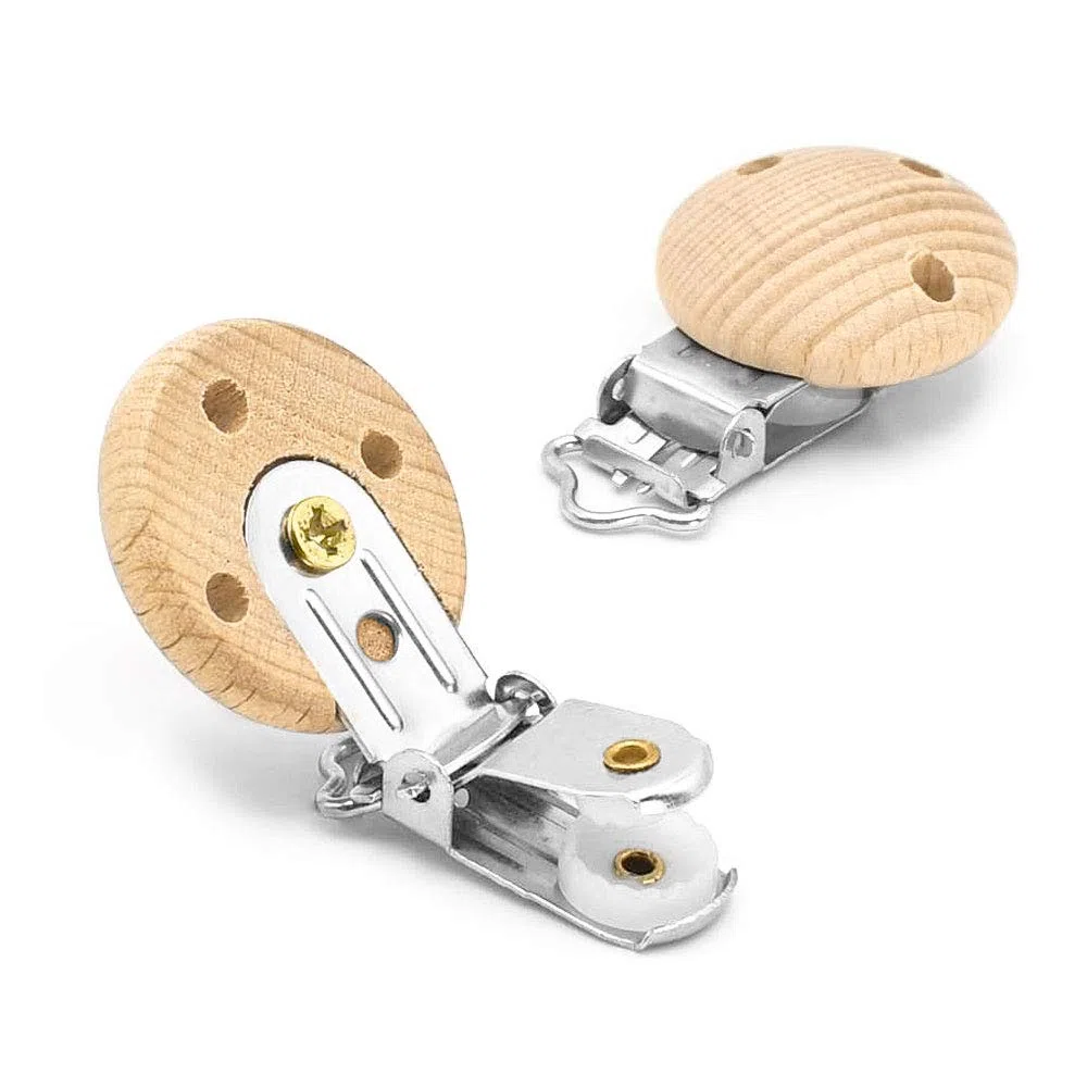 RUBY 10 Stücke Schnullerclip Holz Schadstofffrei Baby Dummy Clip Halter