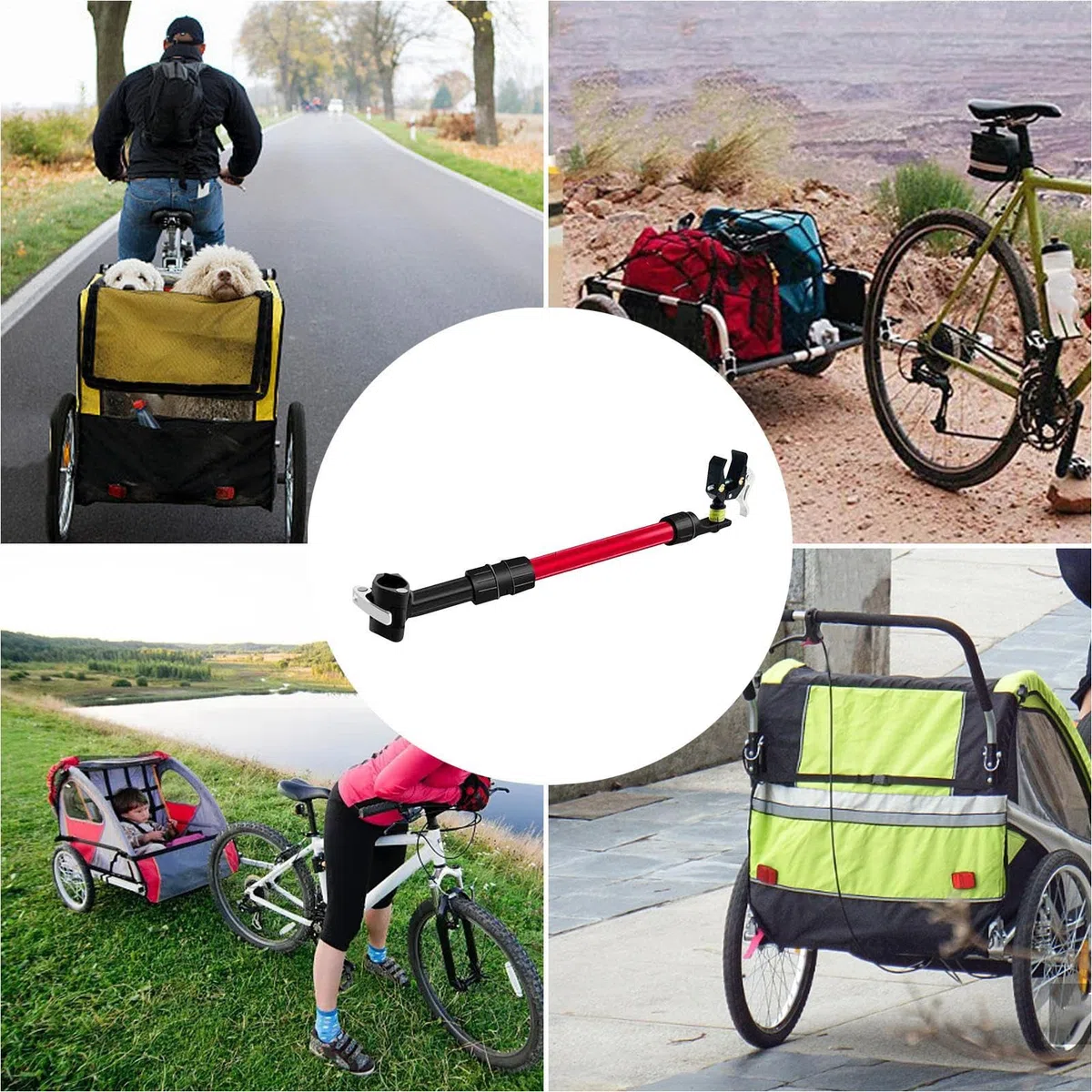 Befestigung für Fahrradanhänger – Befestigung für Rollercargo, wetterfester Anschluss für Outdoor-Aktivitäten, Camping, Transport, Sport