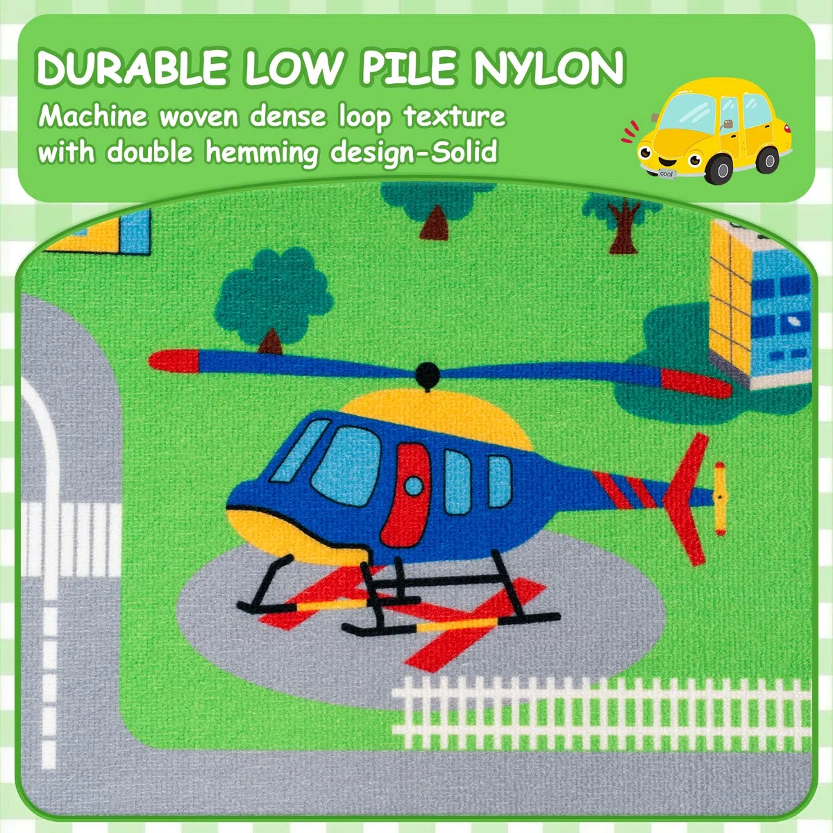 Capslpad Kinder Teppiche,Spielteppich für Kinder Stadtstadt Straße 160x100 cm Kinderteppich Spielmatte Lernbereich Teppich Pädagogischer Spielteppich für Kleinkinder Schlafzimmer