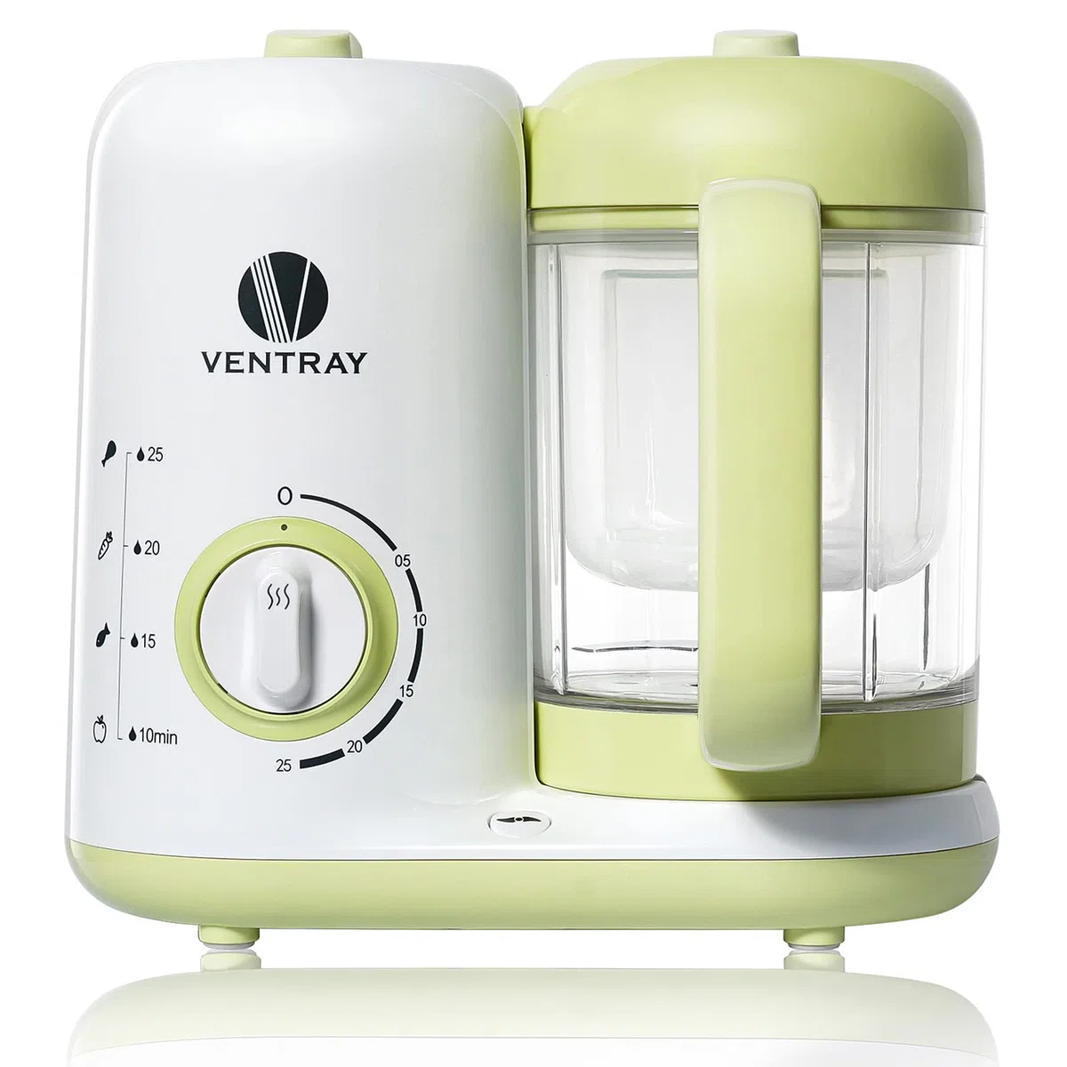 Ventray Baby Food Maker, Puree Küchenmaschine Dampfgarer Mixer Herd Wärmer Maschine für Kleinkinder Baby, All-in-One Auto Kochen Leicht zu reinigen und BPA-frei - Grün