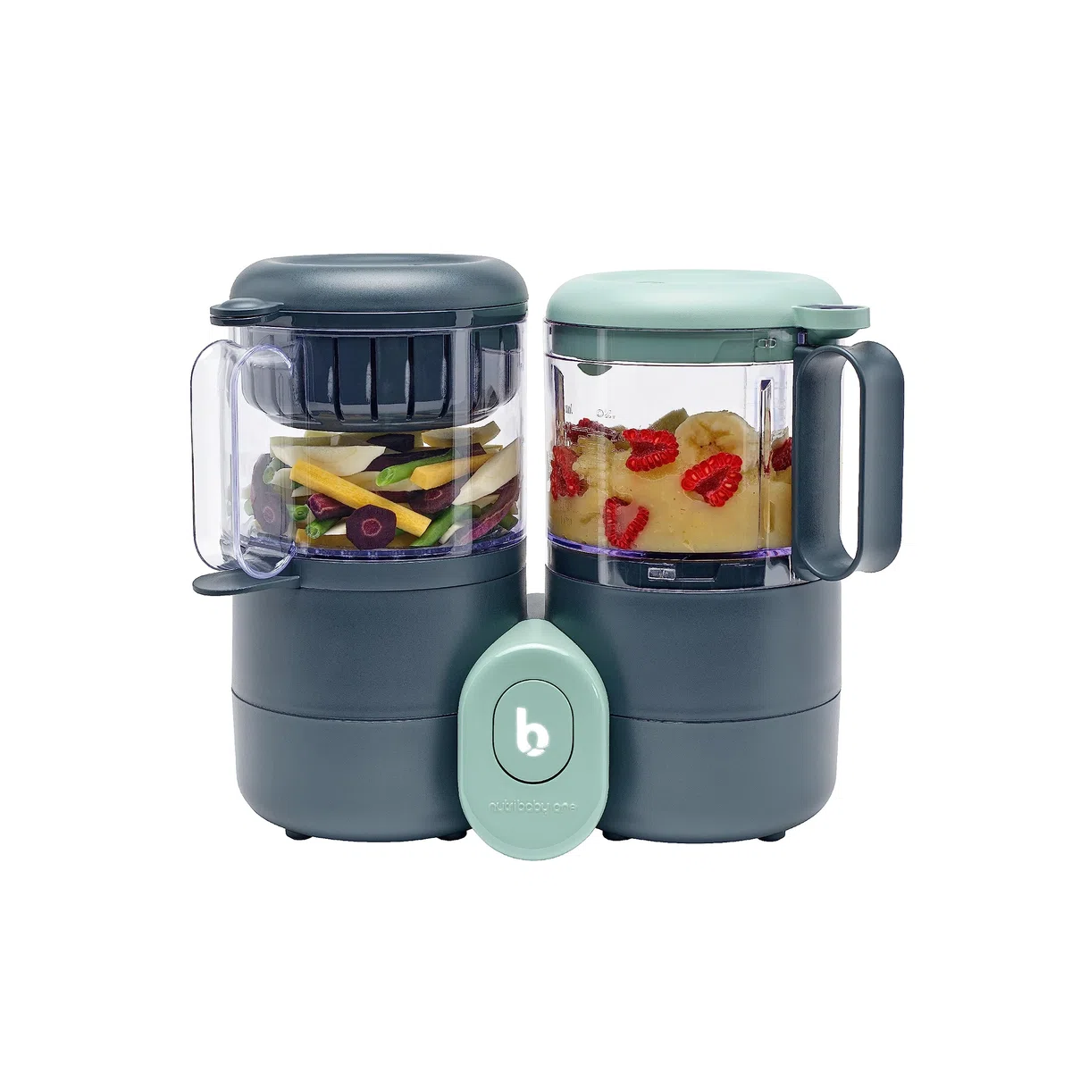 Babymoov Nutribaby One 4-in-1 Babynahrungszubereiter, 2 l Fassungsvermögen, schonendes Dampfgaren, Mixen, Aufwärmen & Auftauen von Babykost