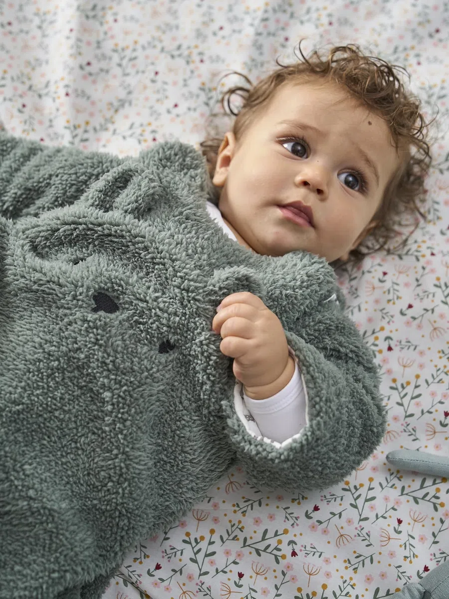 Vertbaudet Baby Winterschlafsack GRÜNER WALD, Ärmel abnehmbar