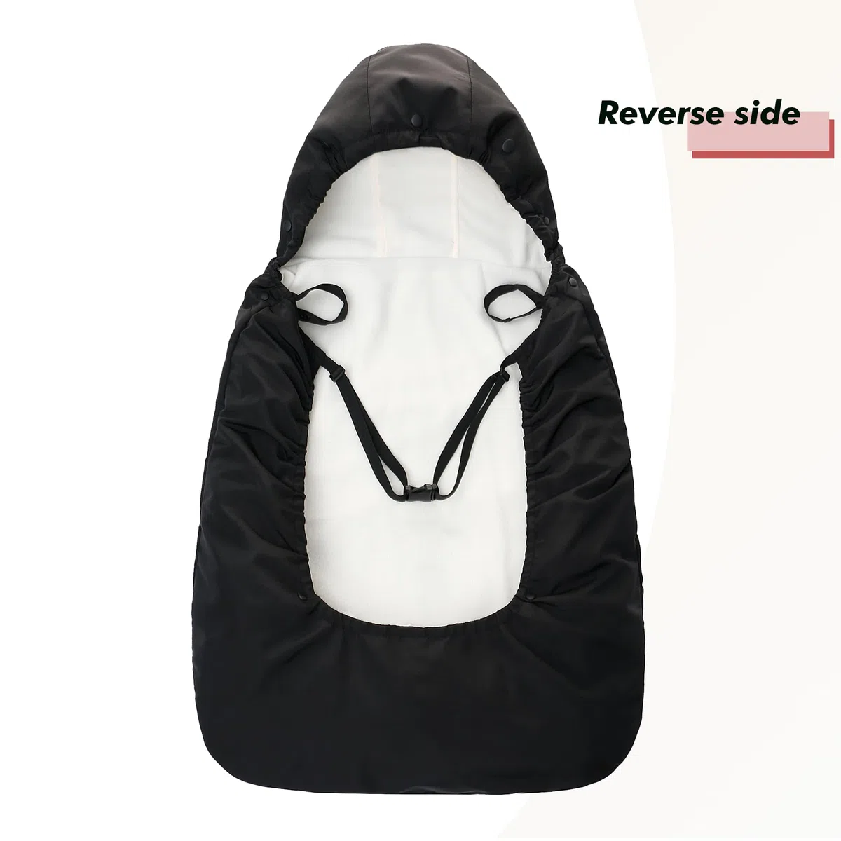 Winterbezug für Babytrage, Warm Universal Babytragebezug Wasserdicht Tragecover für Babytragen (Schwarz)