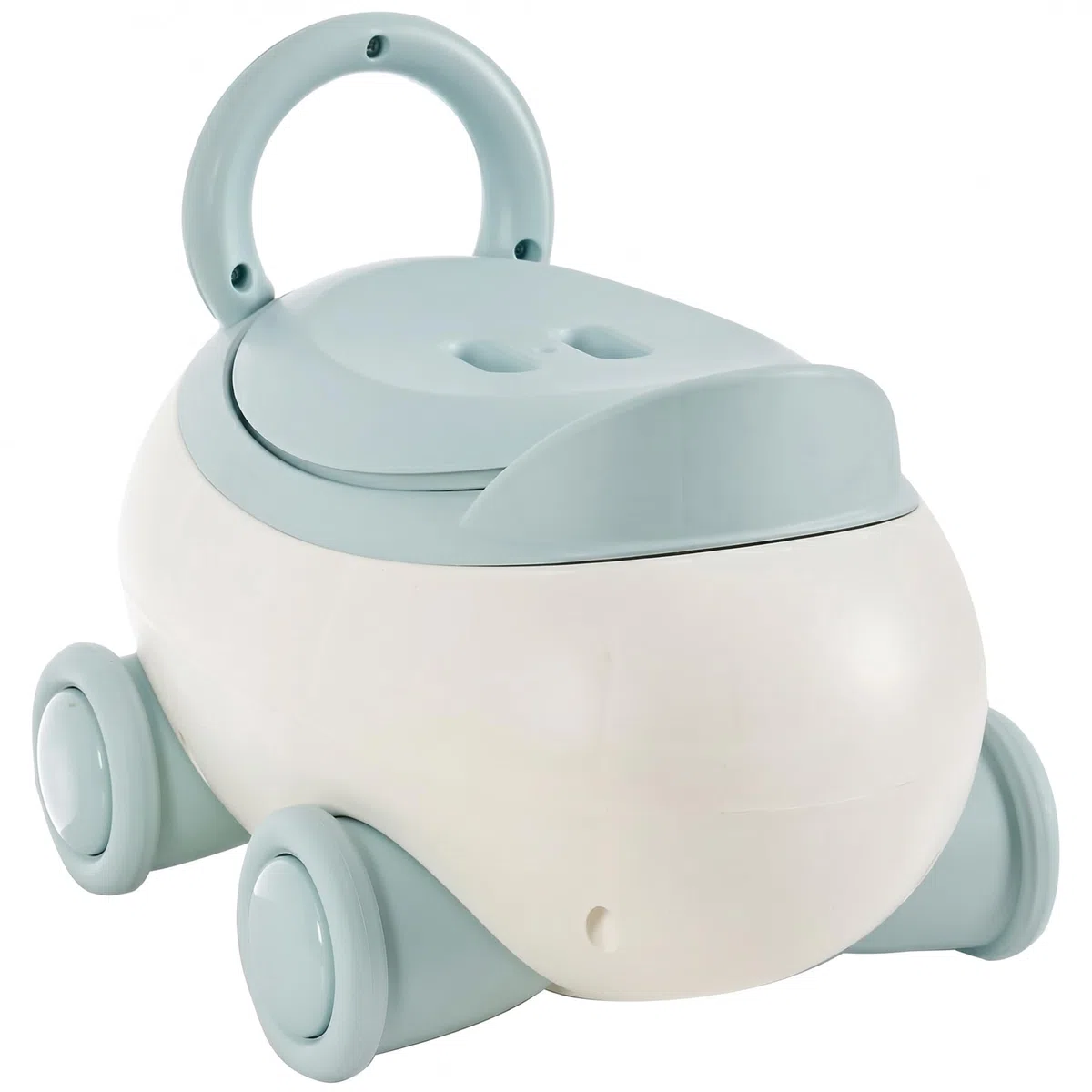 Kleinkind-Töpfchen, Baby-Töpfchen-Trainingstoilette aus Kunststoff mit herausnehmbarem Inneneimer und Spritzschutz, niedliches Cartoon-Schlachtauto, blau;1