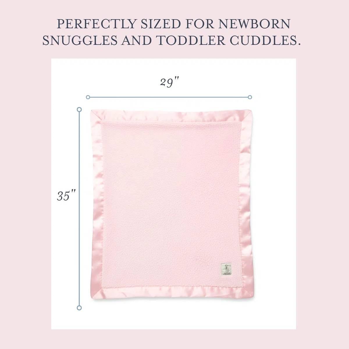 Little Giraffe Einband aus Chenille Pink 73 x 89 cm
