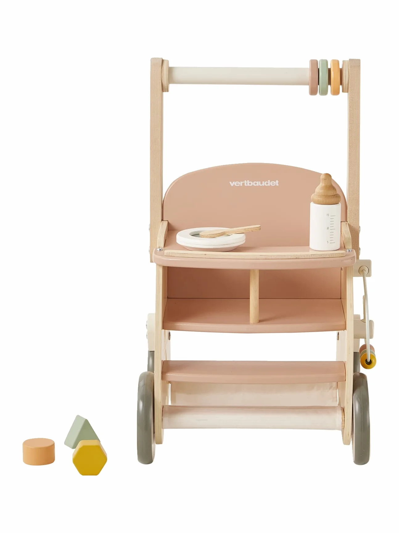VERTBAUDETLauflernwagen mit Puppensitz, Holz FSC®weiß