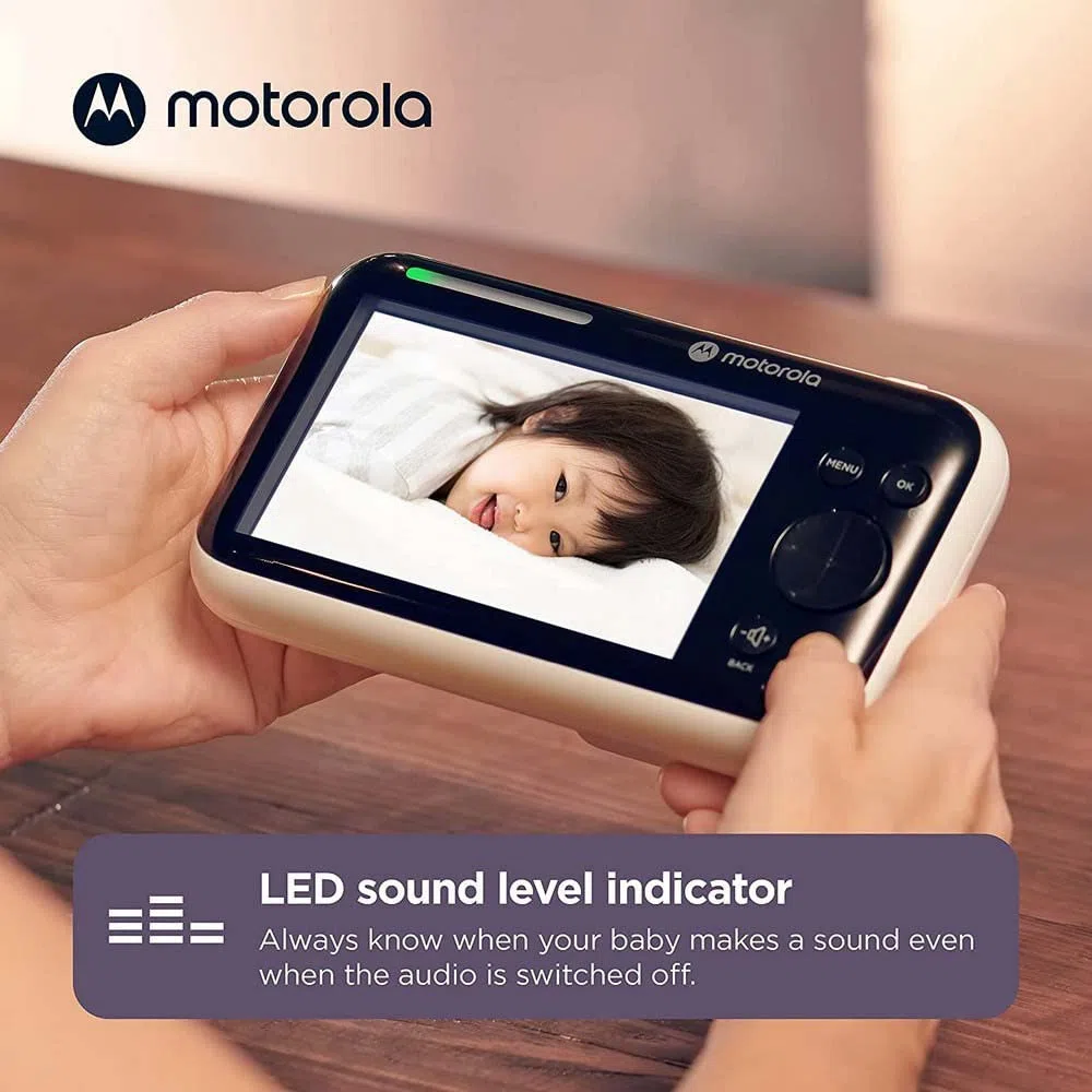 Motorola Nursery PIP1610 HD WiFi Video Babyphone mit 5" HD 720p Elterneinheit App – Ferngesteuertes Schwenken, Neigen und Zoomen – Zwei-Wege-Gespräch – Sicher und privat