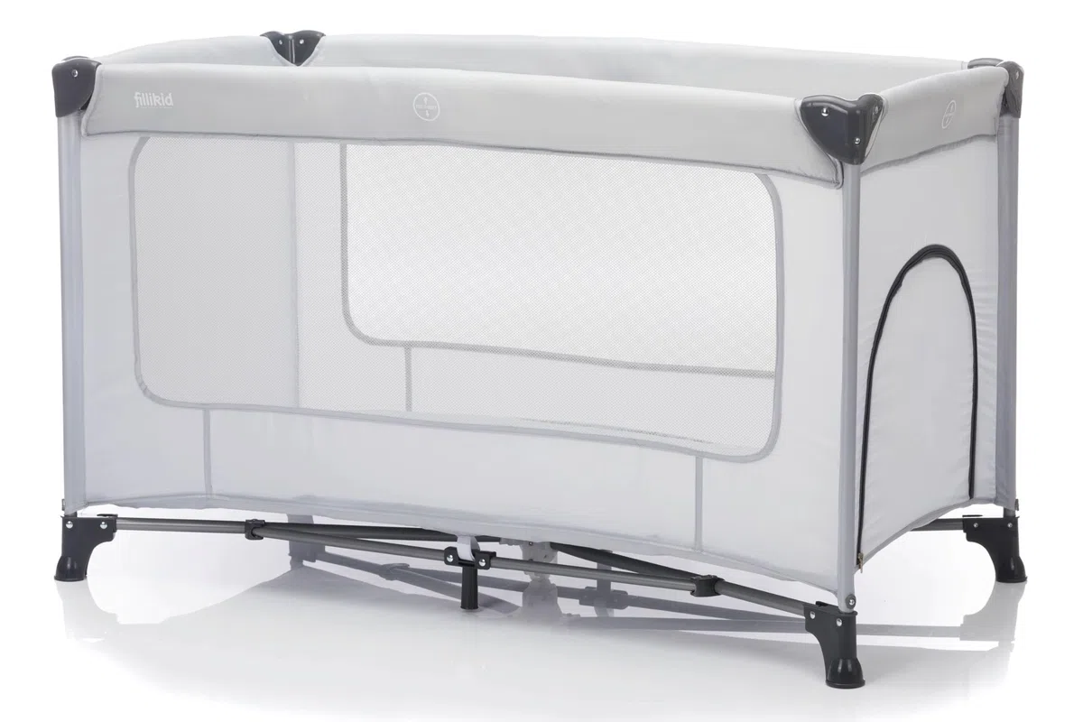 Fillikid Baby Reisebett 60x120cm Nizza Exklusiv | Von Geburt bis 25 Monate (15kg), inkl. Transporttasche & Matratze, kompakte Maße